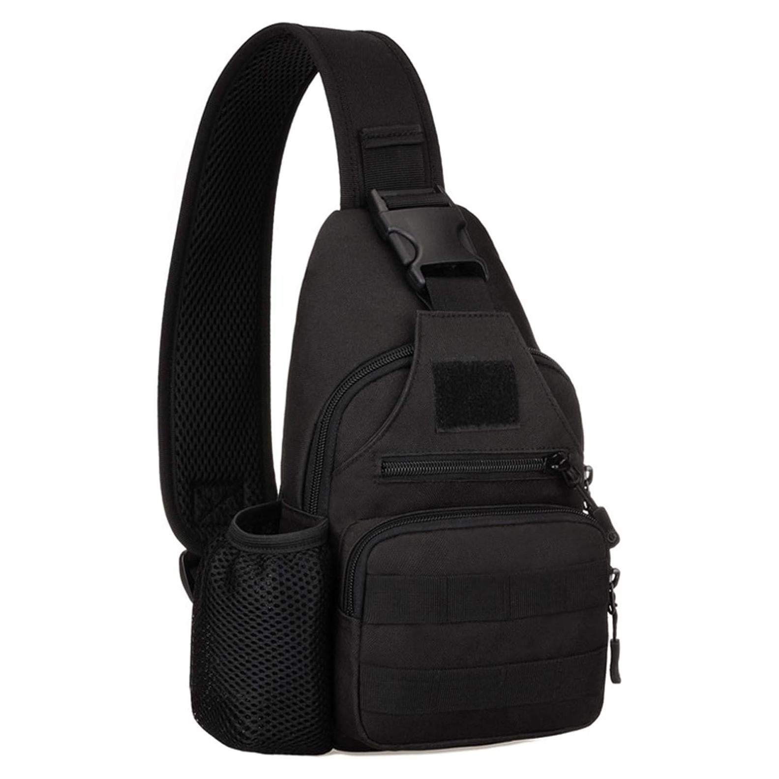 Bolsa Táctica Militar Resistente al Agua MOLLE Negra 30x16x11 cm