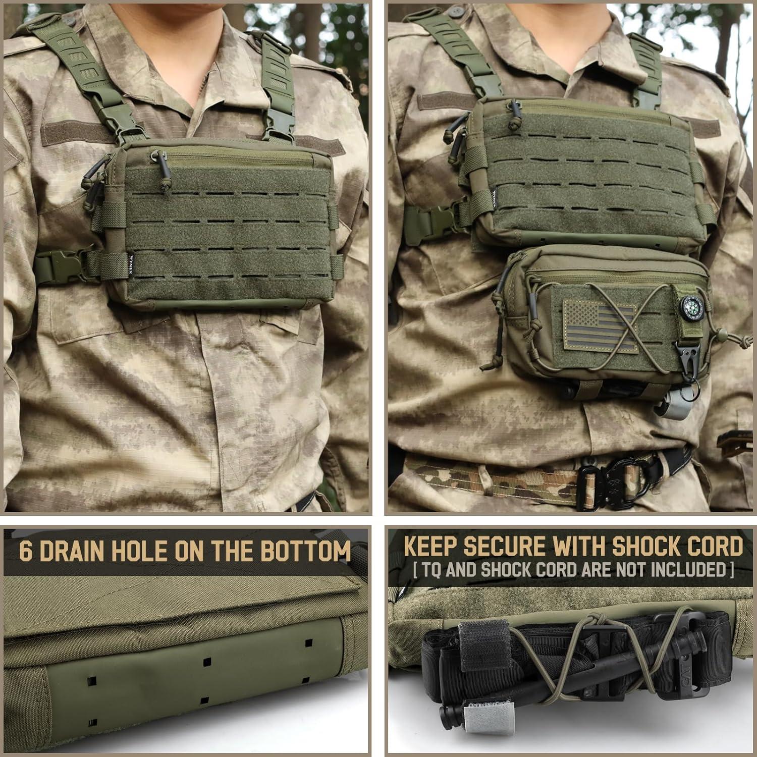 Bolsa de Pecho WYNEX Wy-0212rg Verde Táctica Compacta