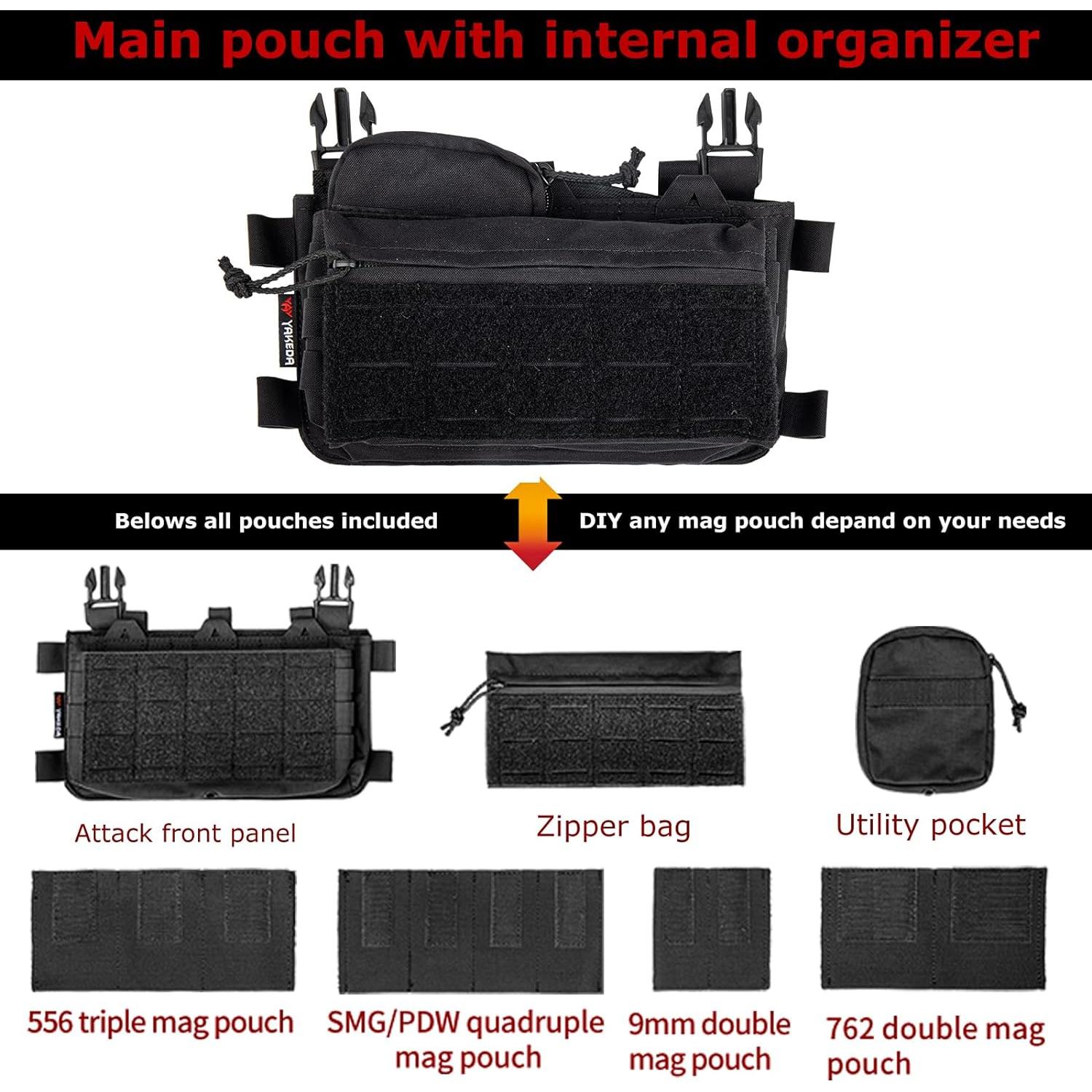 Chaleco Táctico YAKEDA Mini Rig Modular Nylon 1000D