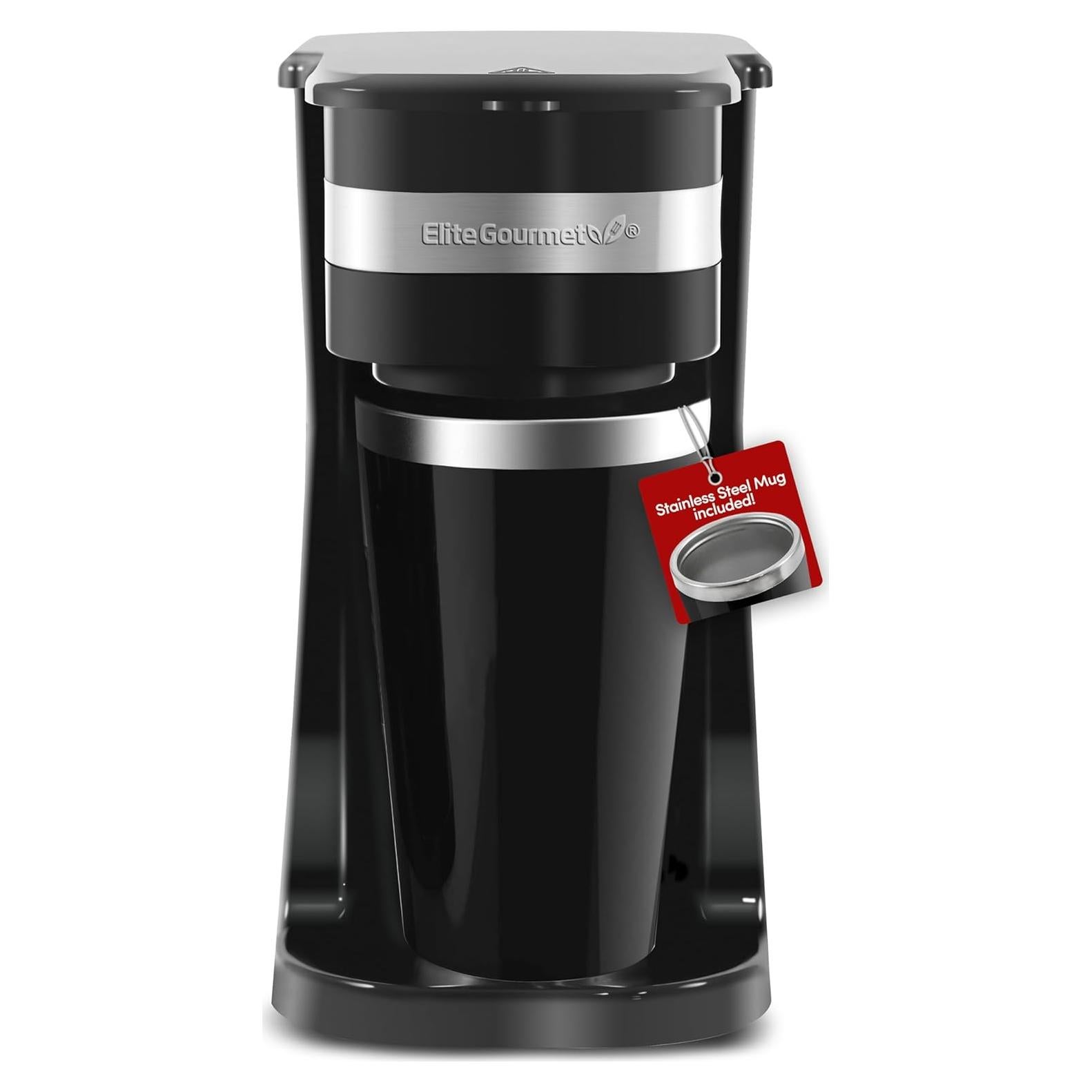 Cafetera Personal Elite Gourmet EHC113 414ml Negra Compacta