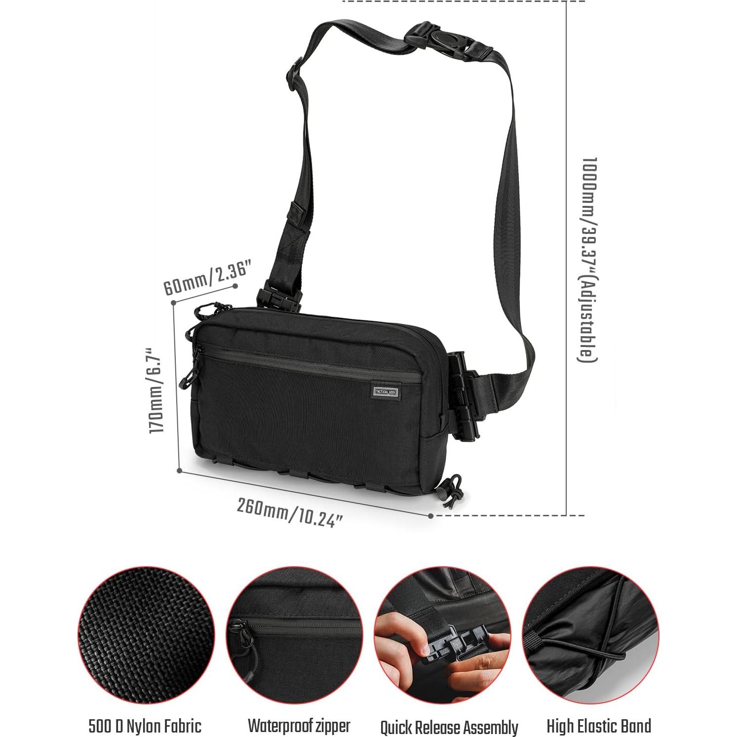 Bolsa de Hombro TACTICAL GEEK Cache L4 2.9L Negra