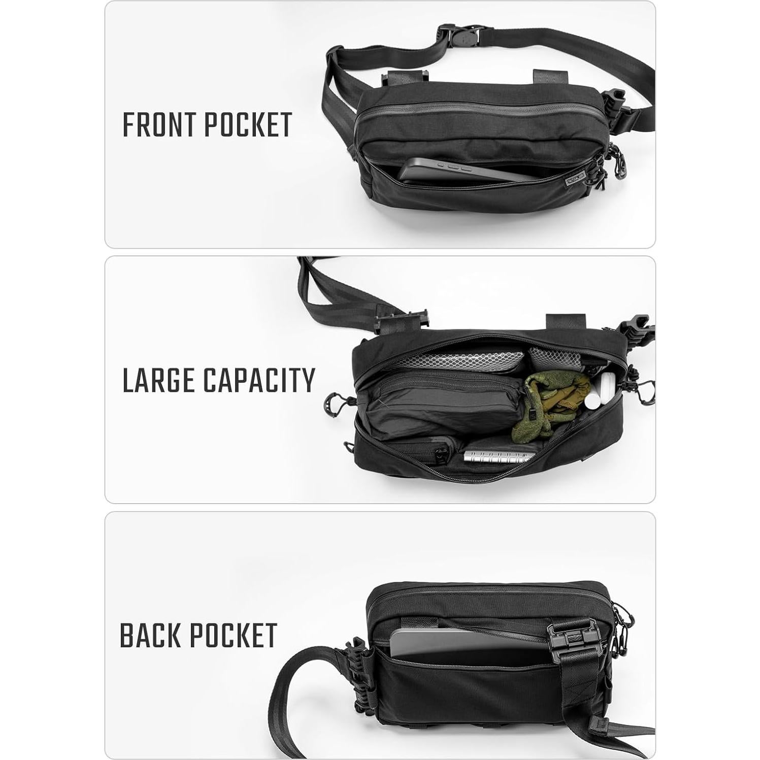 Bolsa de Hombro TACTICAL GEEK Cache L4 2.9L Negra