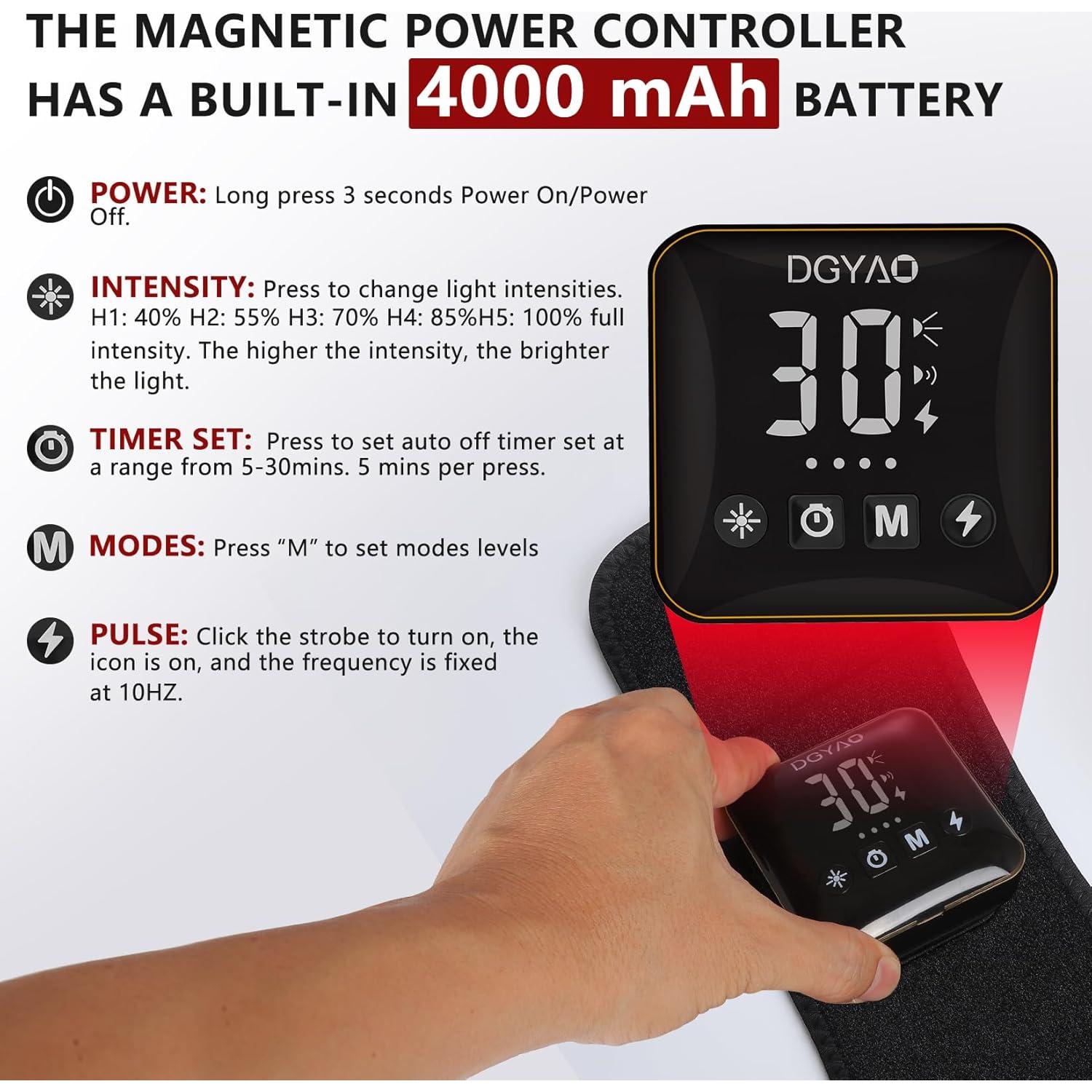 Cinturón Terapia Luz Roja DGXINJUN Inalámbrico 4000mAh