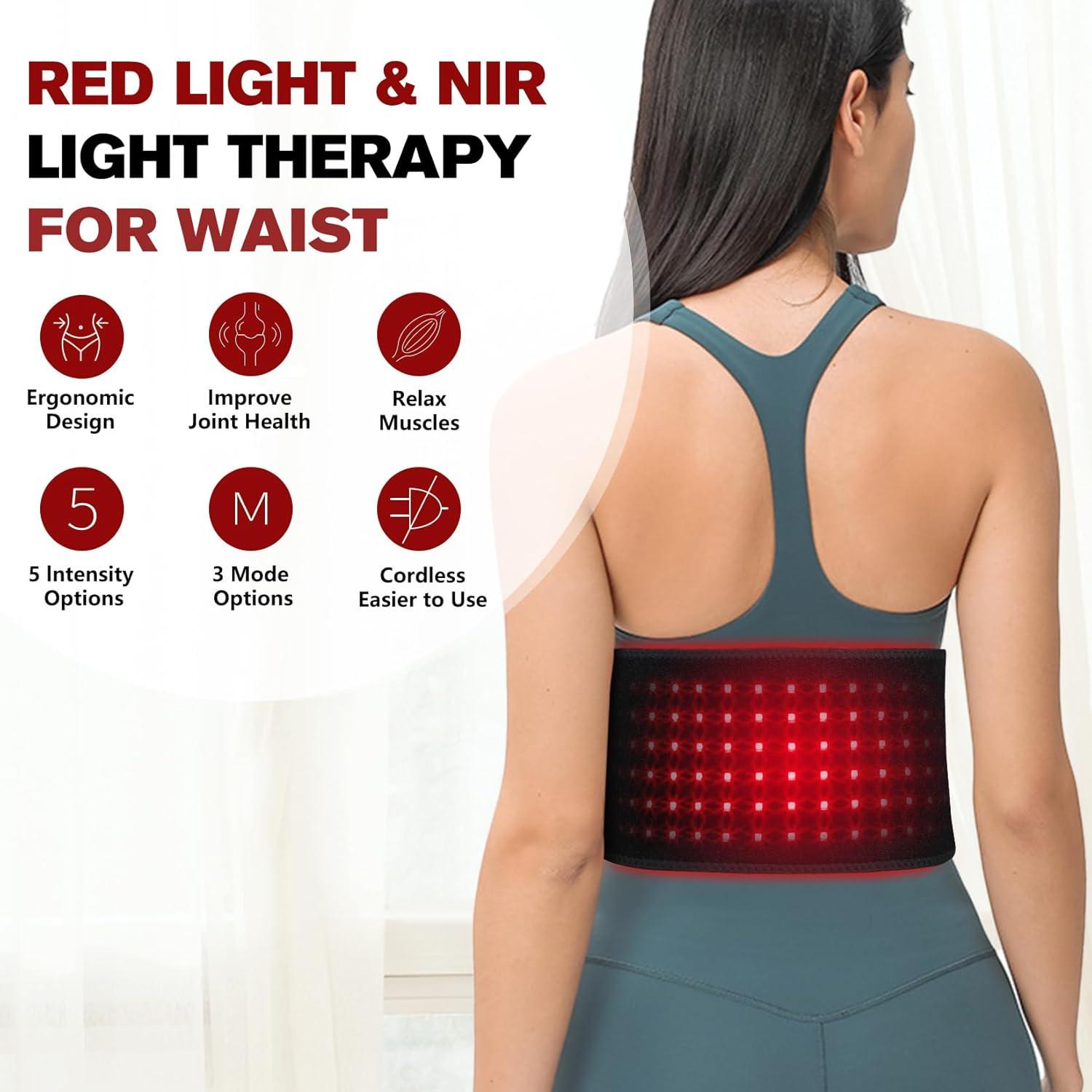 Cinturón Terapia Luz Roja DGXINJUN Inalámbrico 4000mAh