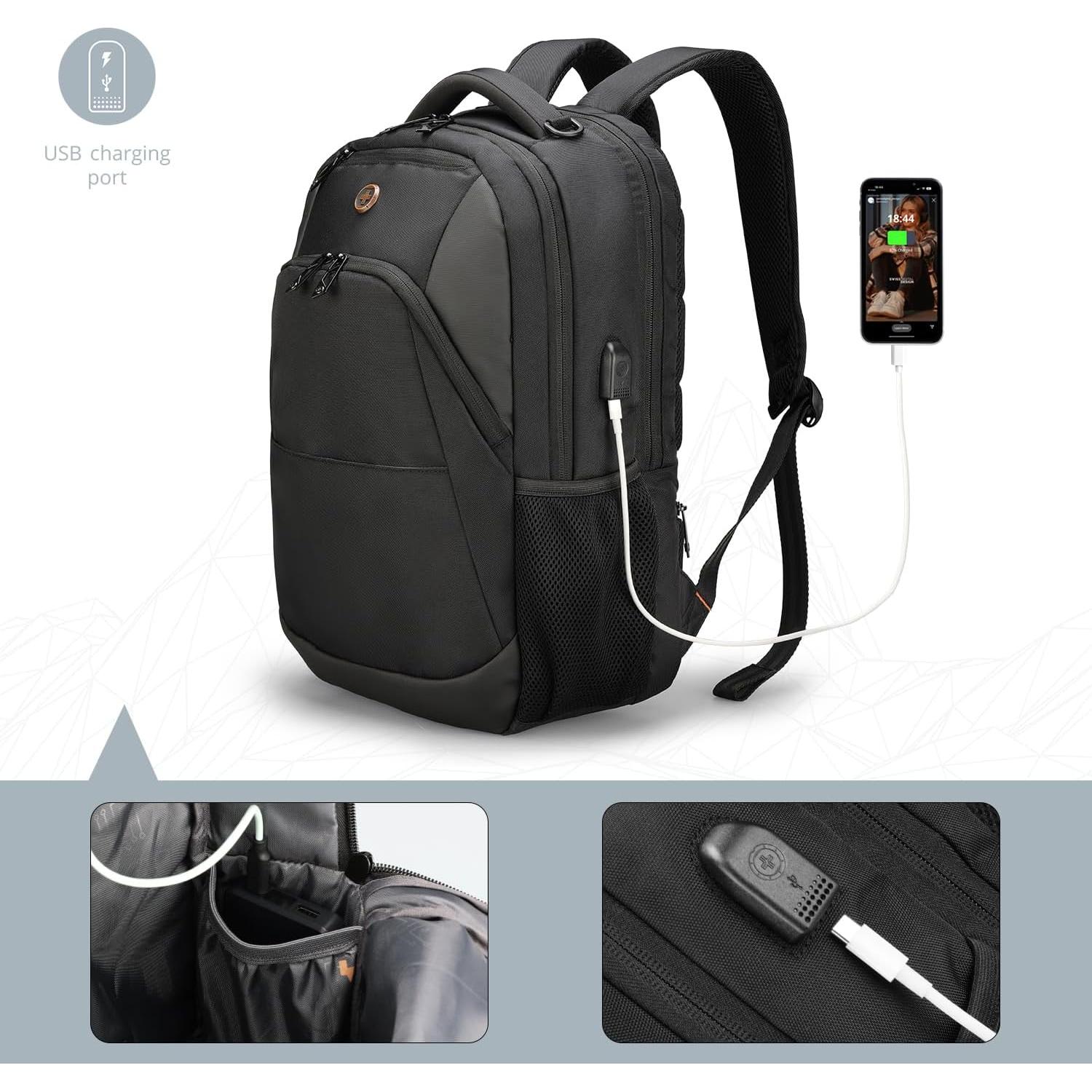 Mochila Universitaria Swissdigital para Laptop 16" Negra
