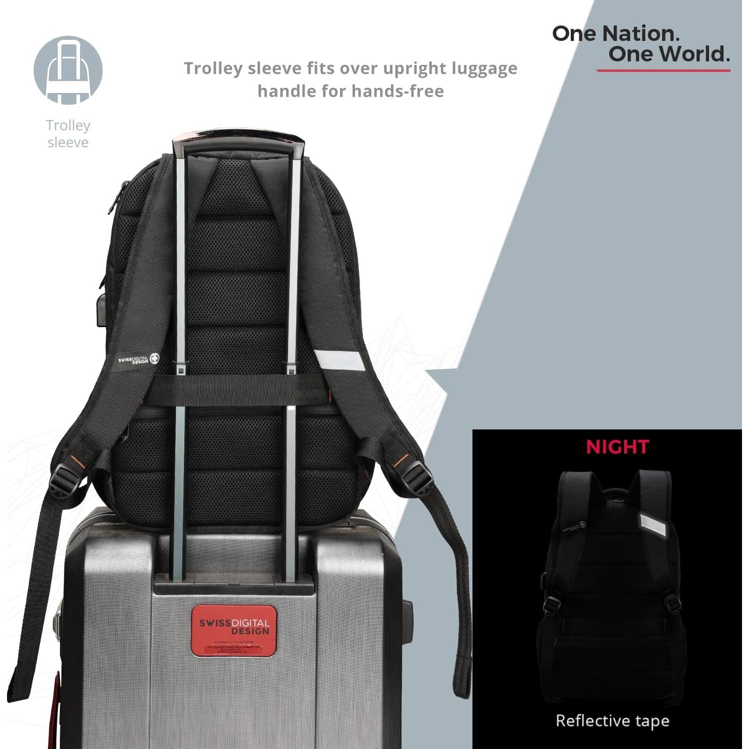 Mochila Universitaria Swissdigital para Laptop 16" Negra