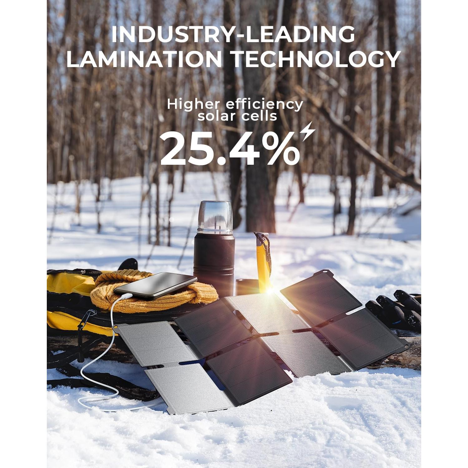 Cargador Solar BigBlue 25W Plegable USB-A y USB-C IP68