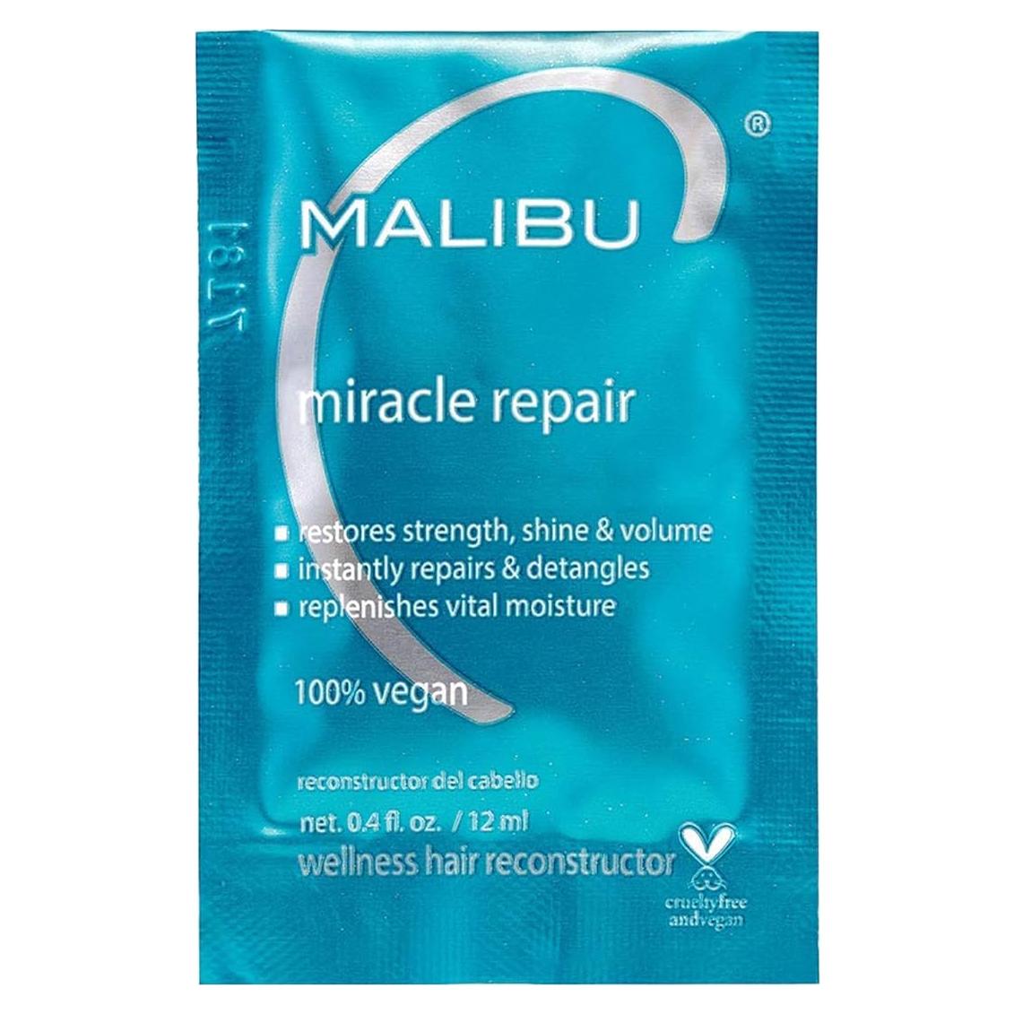 Malibu C Miracle Repair Hair Reconstructor - Nourishing Treatment for Weak, Damaged Strands - Flax Protein & Vitamin B5 for Moisture