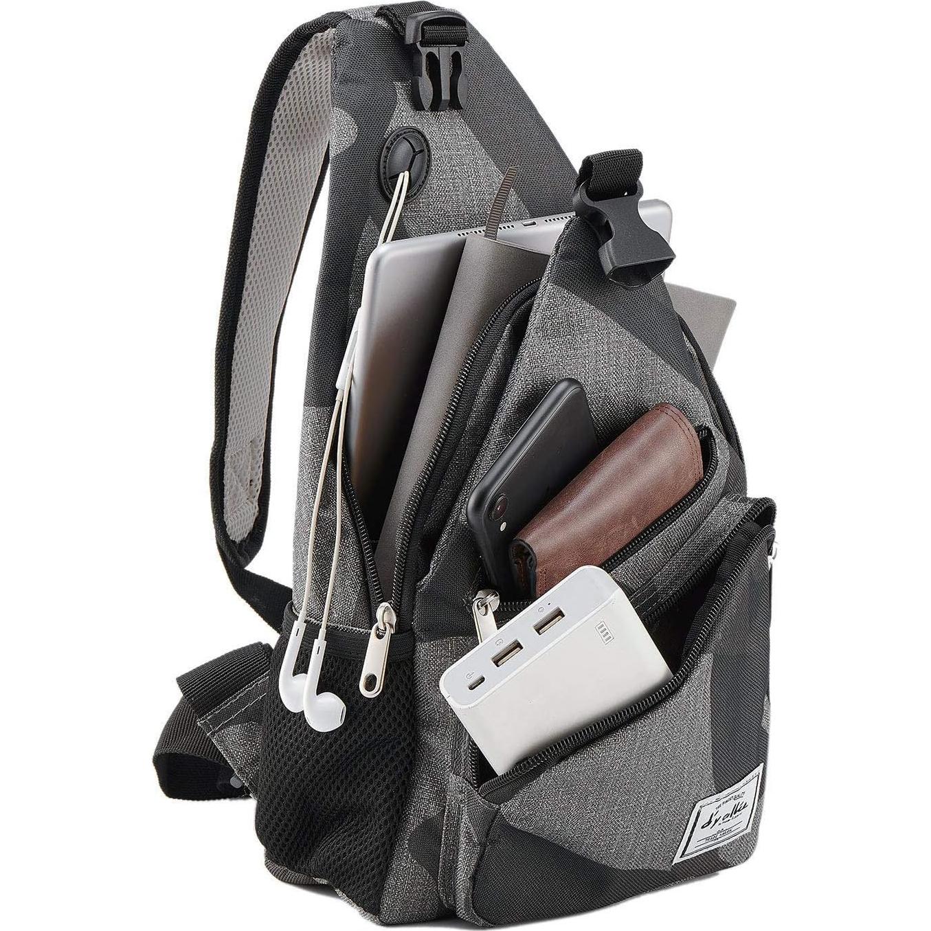 Bolsa de Bandolera D'yallee 39 cm Nylon con Carga USB