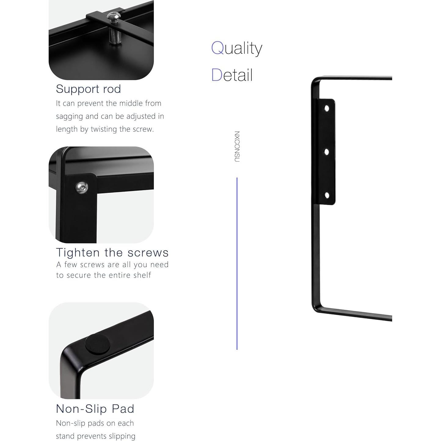 Estante de Gabinete Ajustable Nxconsu Expandible 35.1-62.9 cm
