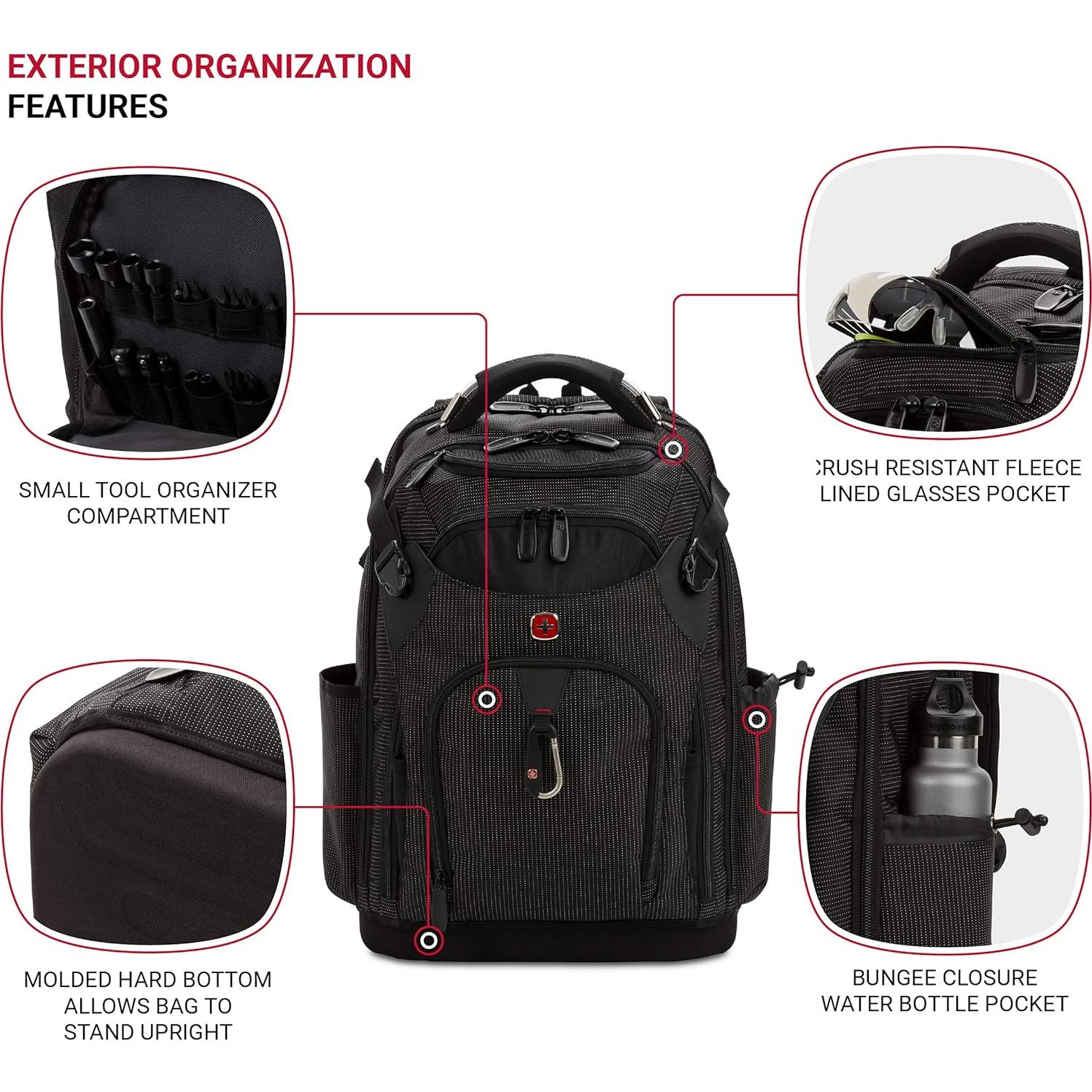 Mochila SwissGear para Laptop 19" con Organizador Negro