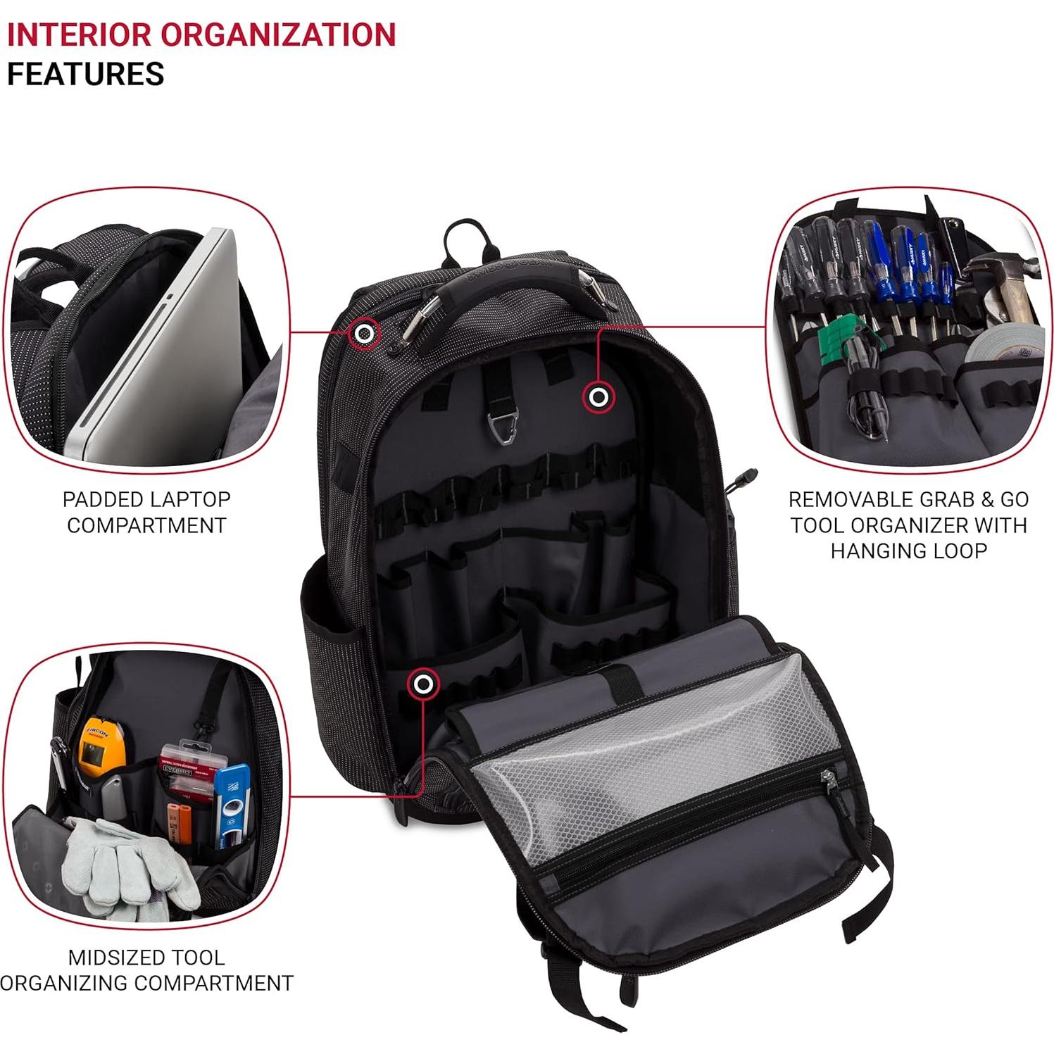 Mochila SwissGear para Laptop 19" con Organizador Negro