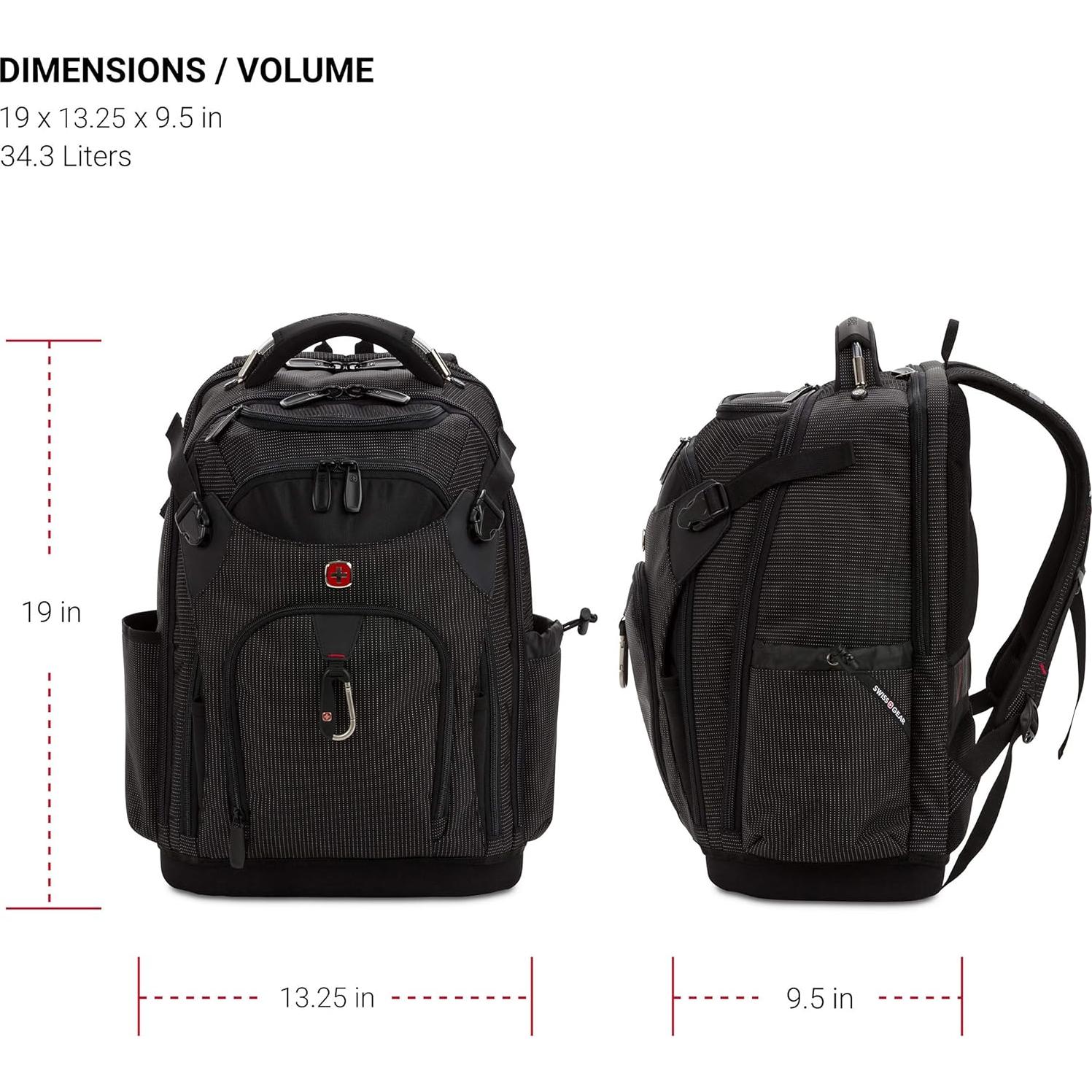 Mochila SwissGear para Laptop 19" con Organizador Negro