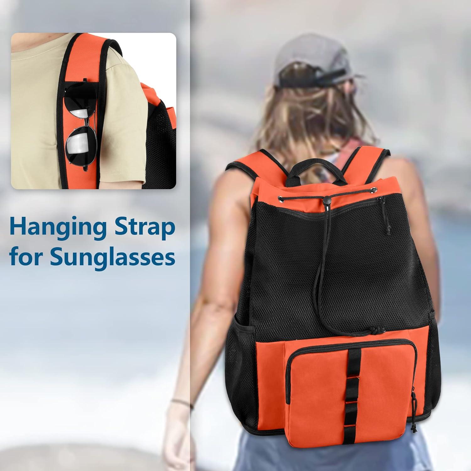 Mochila de Playa Fasrom Naranja 20L con Cremallera