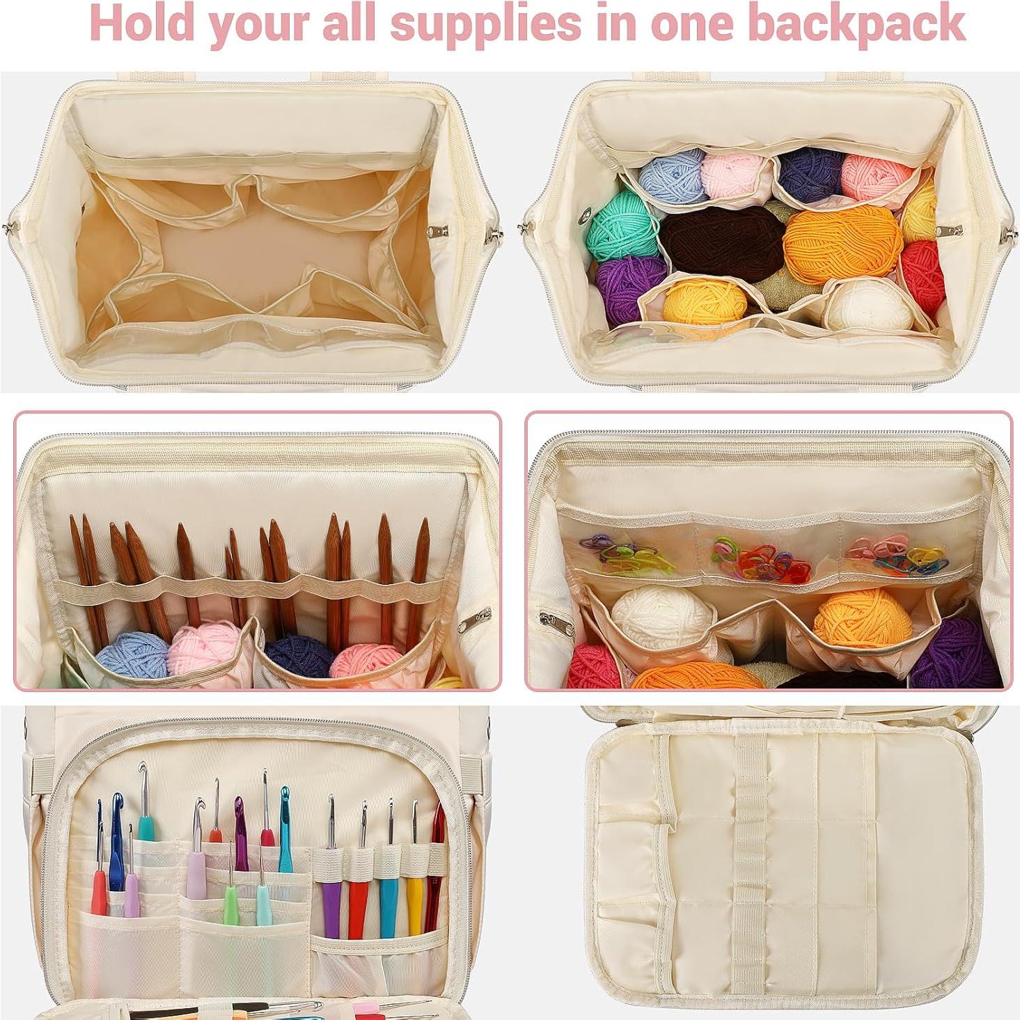 Mochila de Tejer LTINVECK Albaricoque con Cargador USB