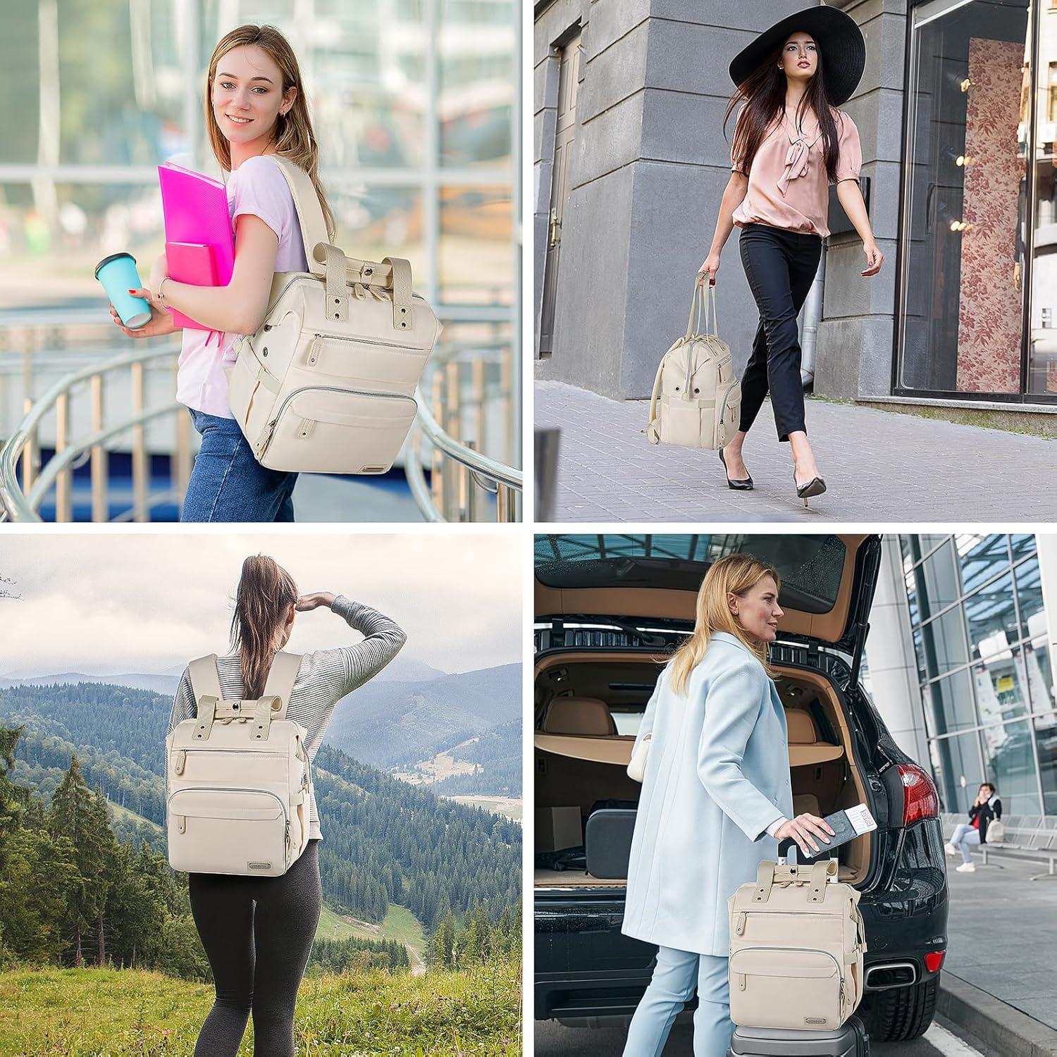 Mochila de Tejer LTINVECK Albaricoque con Cargador USB