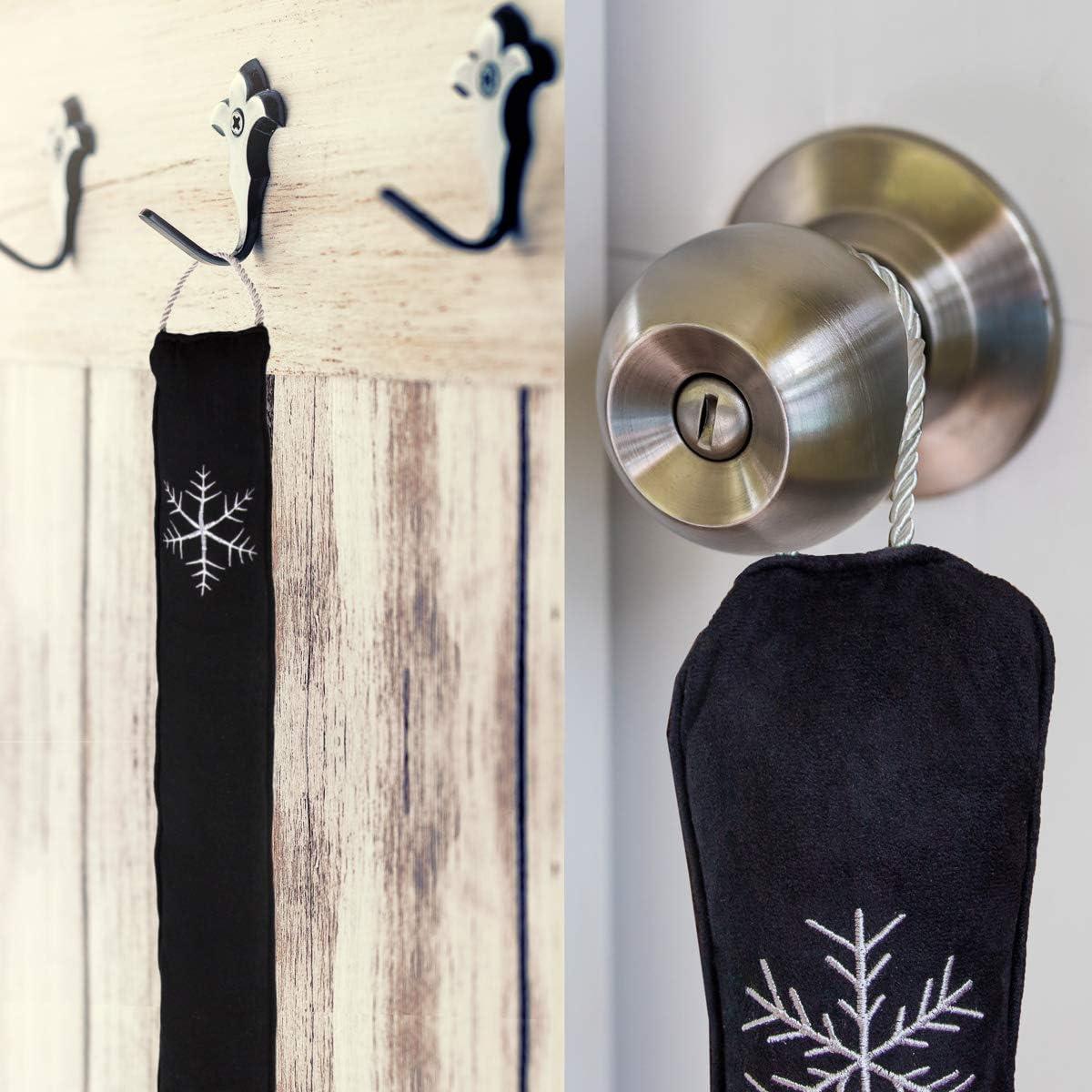 Cold Weather Door Draft Stopper - 36 Inch Door Snake Draft Stopper - Wind Blocker for Door Bottom and Window Sill (Black)