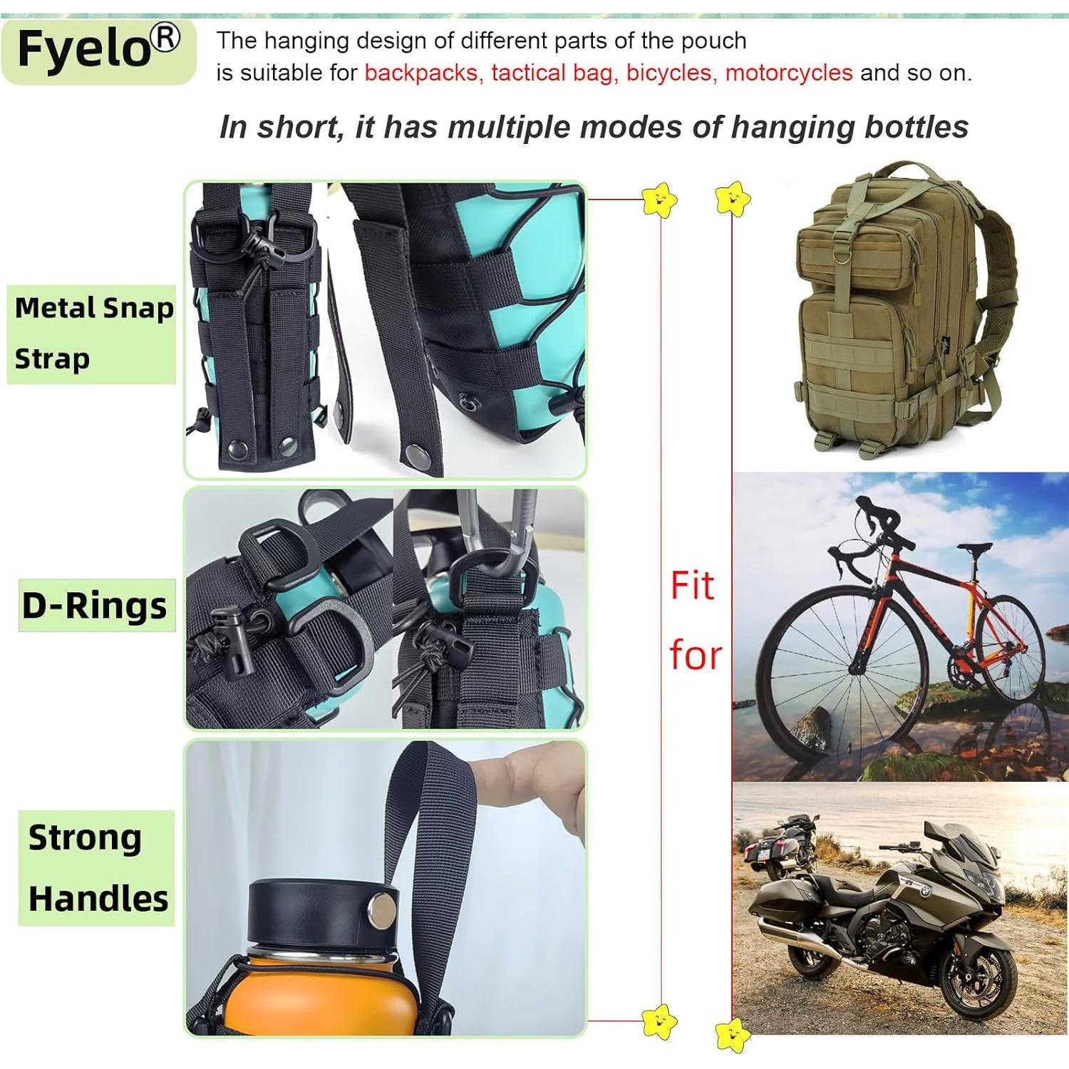 Soporte para Botellas de Agua Fyelo Molle 16-64 oz Multiuso