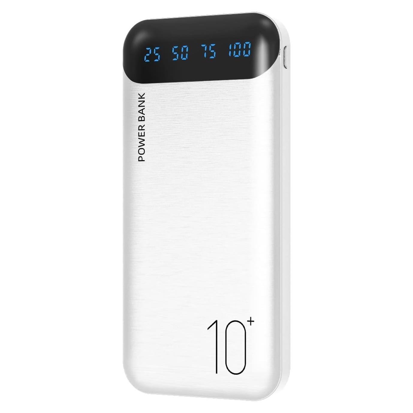 Cargador Portátil YOBON 10000mAh USB-C 2 Salidas Blanco