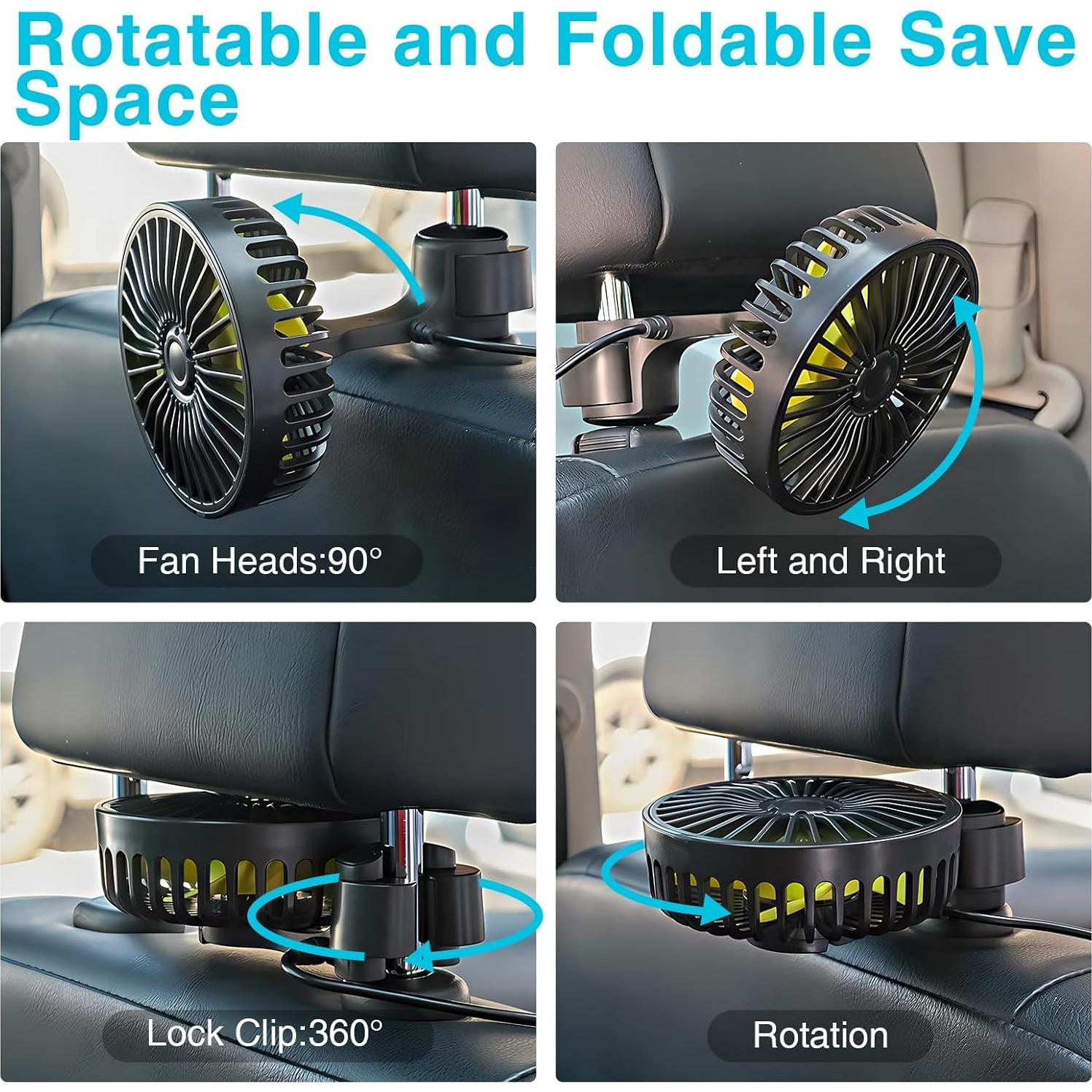 Ventilador USB para Asientos de Auto Dealswin CZFS 3 Velocidades