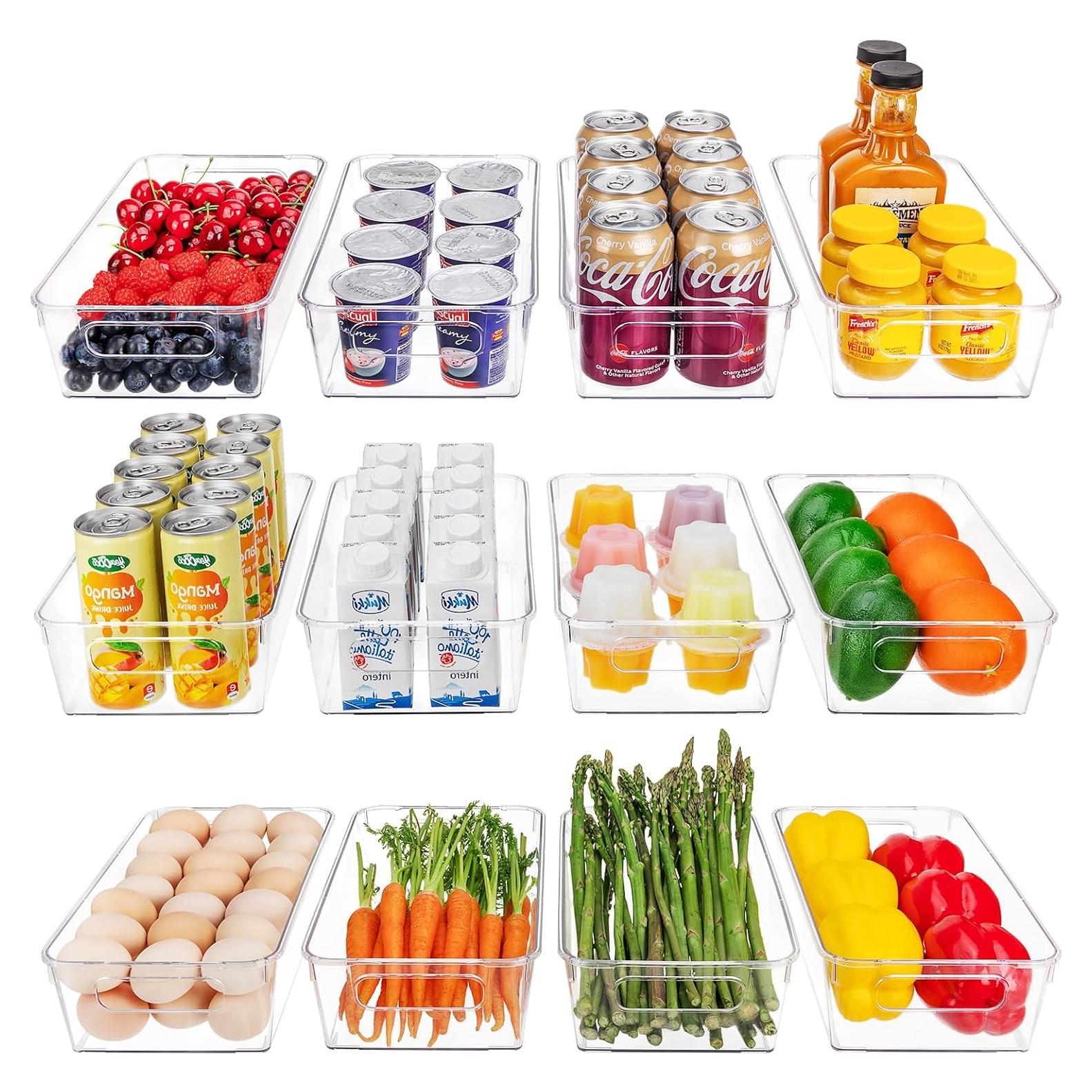 Juego de 12 Contenedores de Plástico Transparente HOMER 29.5x14x8 cm