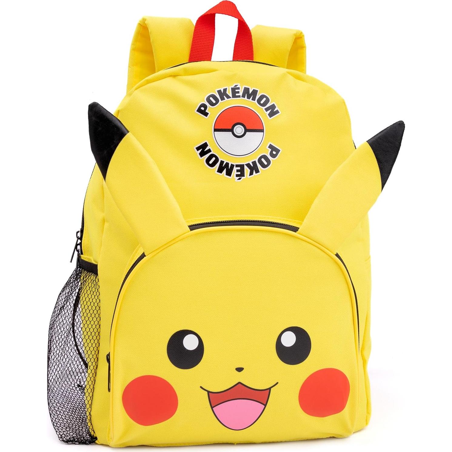 Set de Mochila Escolar Pikachu 4 Piezas con Estuche y Botella