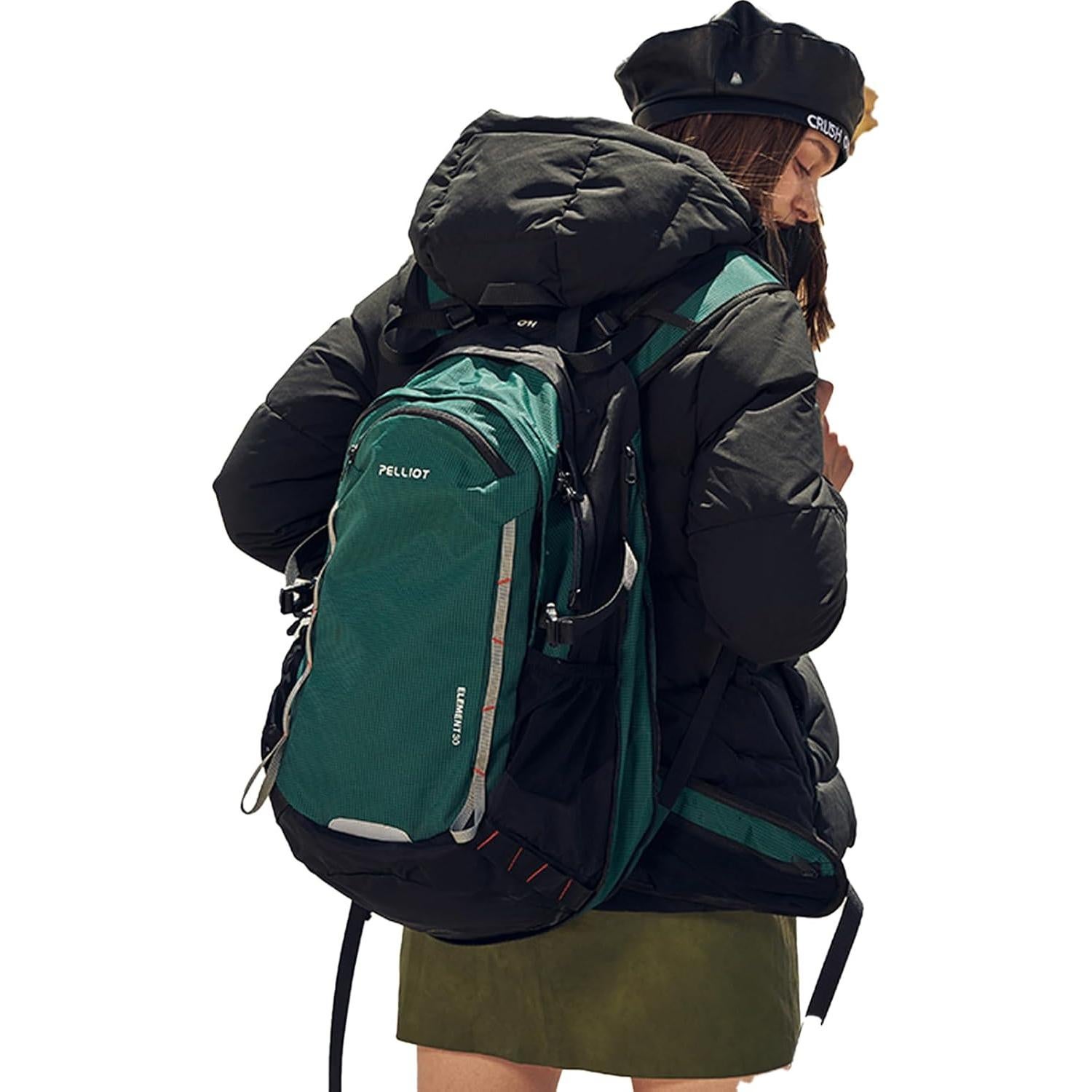 Mochila Impermeable 30L Bxh para Senderismo Unisex Verde