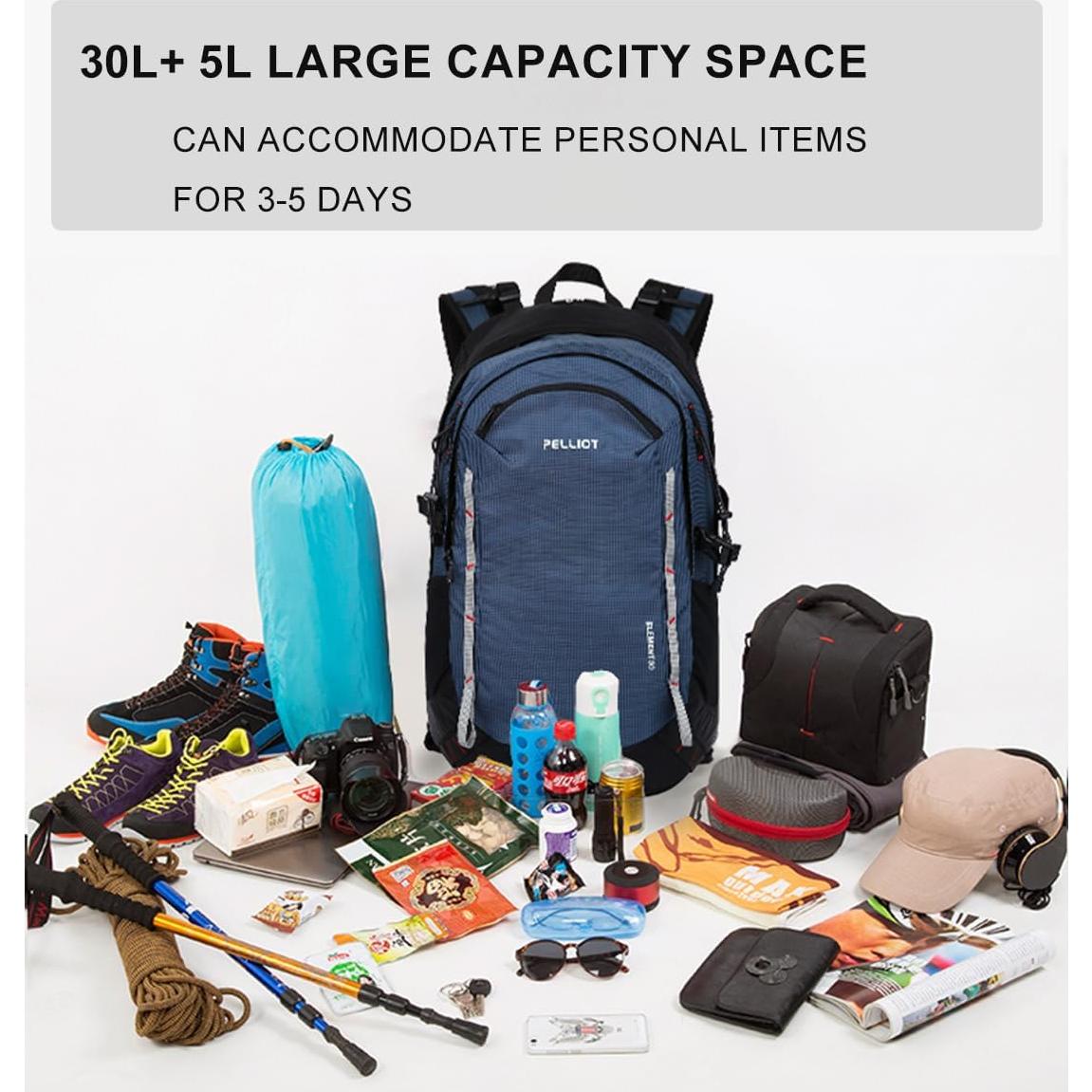 Mochila Impermeable 30L Bxh para Senderismo Unisex Verde