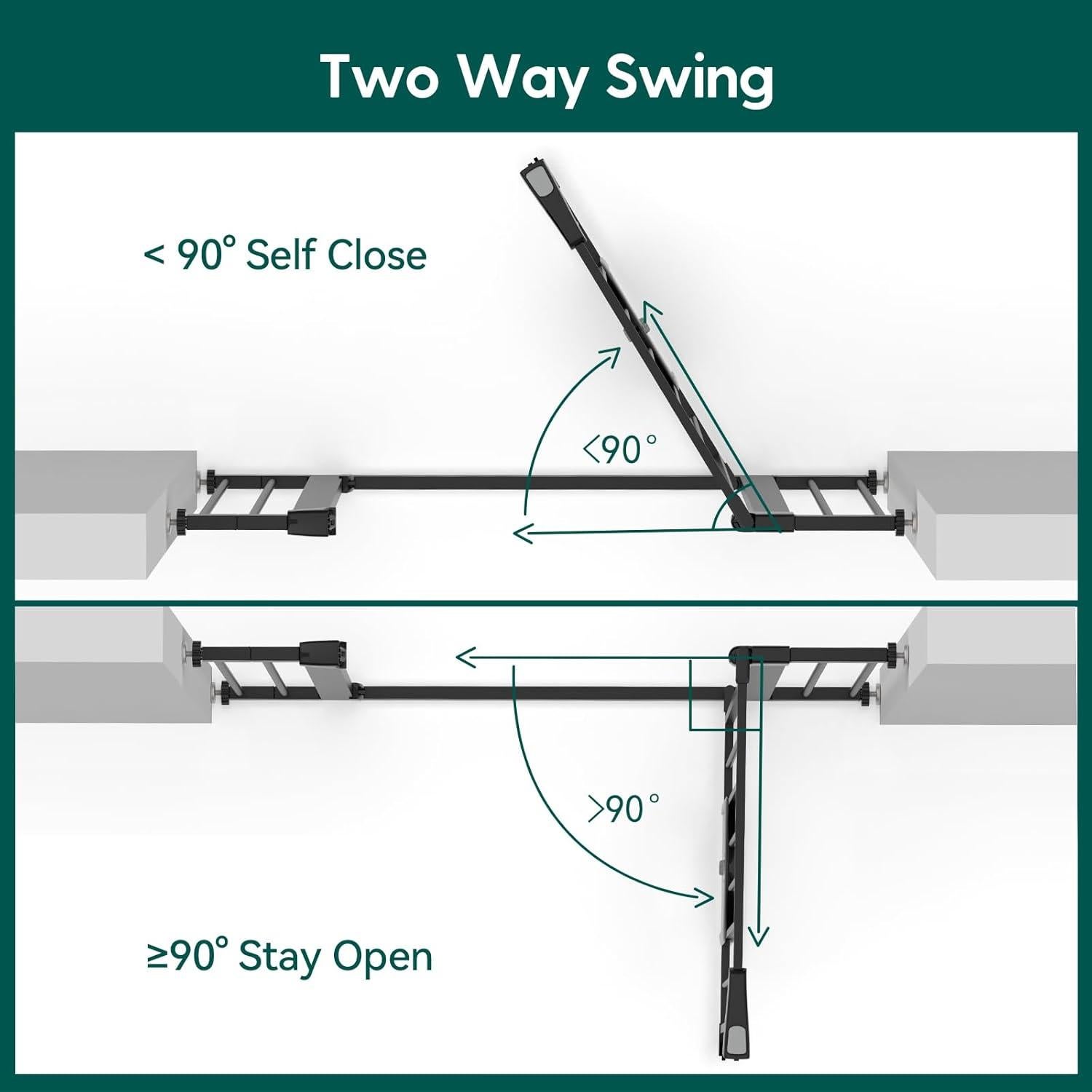 Puerta de Seguridad para Bebés Babelio 29-43" Ajustable Negro