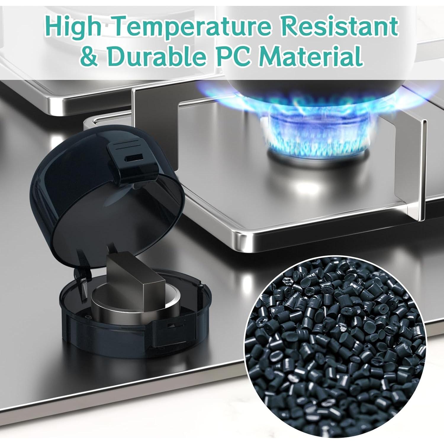 Cubiertas de Perillas de Estufa AOSITE - Seguridad Infantil, 5 Pzas