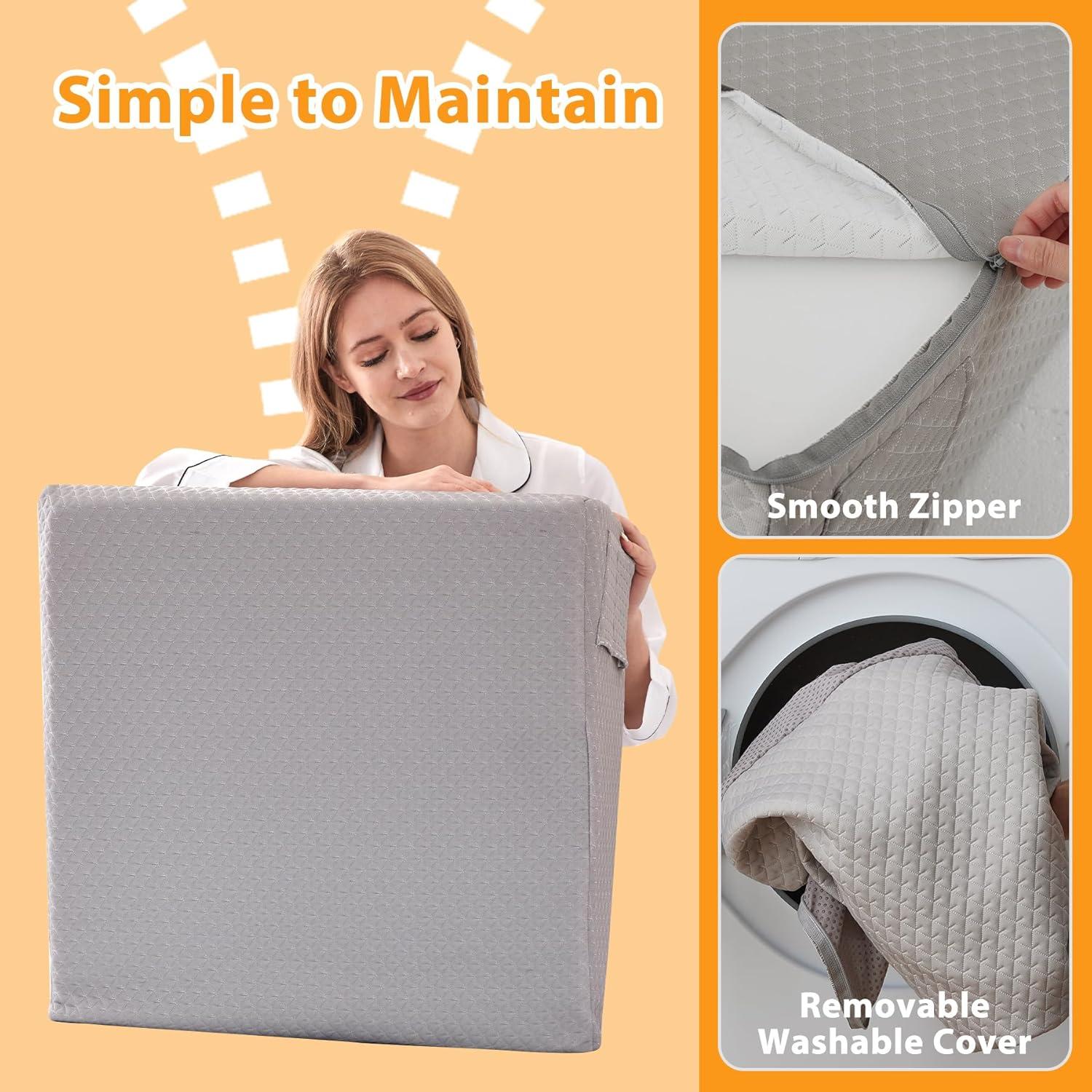 Cojín en Cuña Ruqmuis 25.4 cm para Reflujo y Dolor de Espalda