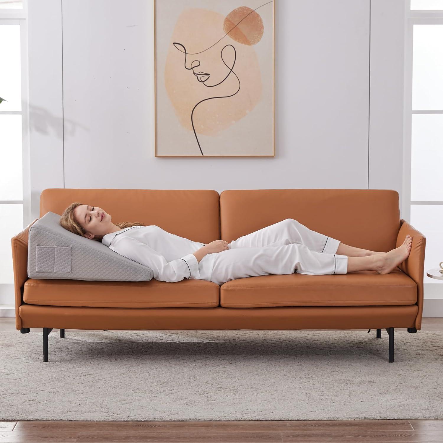 Cojín en Cuña Ruqmuis 25.4 cm para Reflujo y Dolor de Espalda