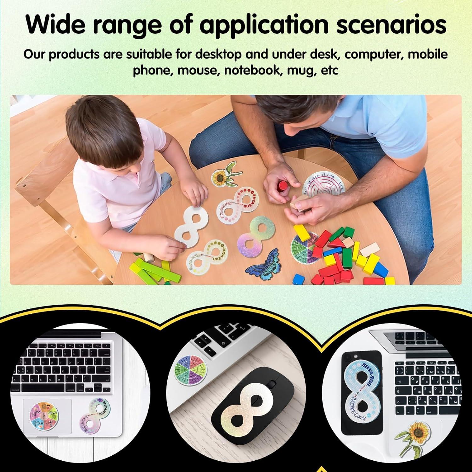 42 Pegatinas Calmantes Sensoriales Ainrvteers - Antiestrés Táctiles