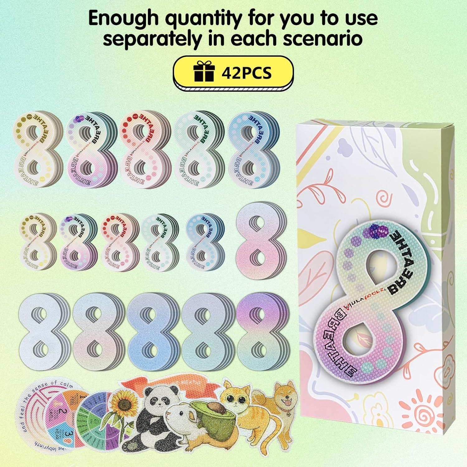 42 Pegatinas Calmantes Sensoriales Ainrvteers - Antiestrés Táctiles