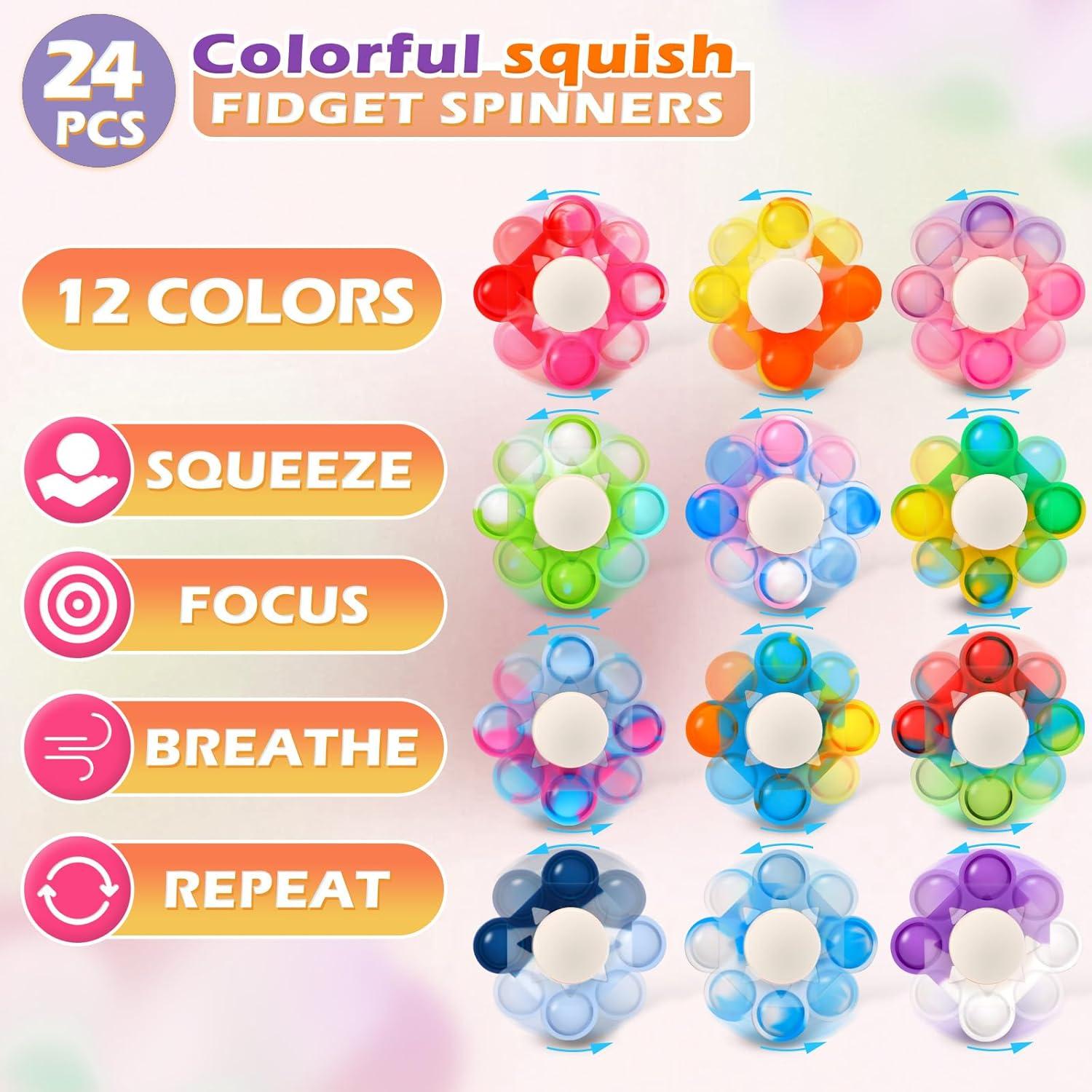 24 Piezas Fidget Spinners ASPULU - Juguetes Sensoriales Antiestrés