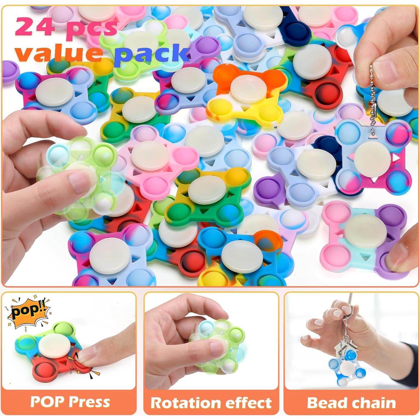 24 Piezas Fidget Spinners ASPULU - Juguetes Sensoriales Antiestrés