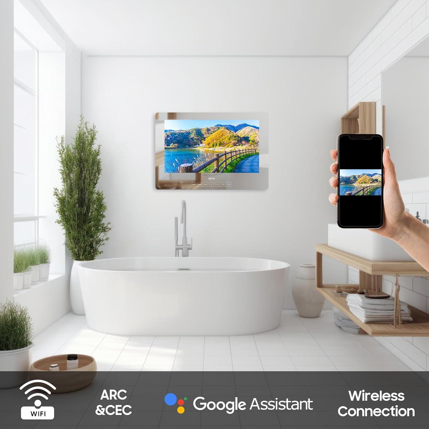 Televisor Espejo Inteligente SYLVOX 19" LED Impermeable 1080P