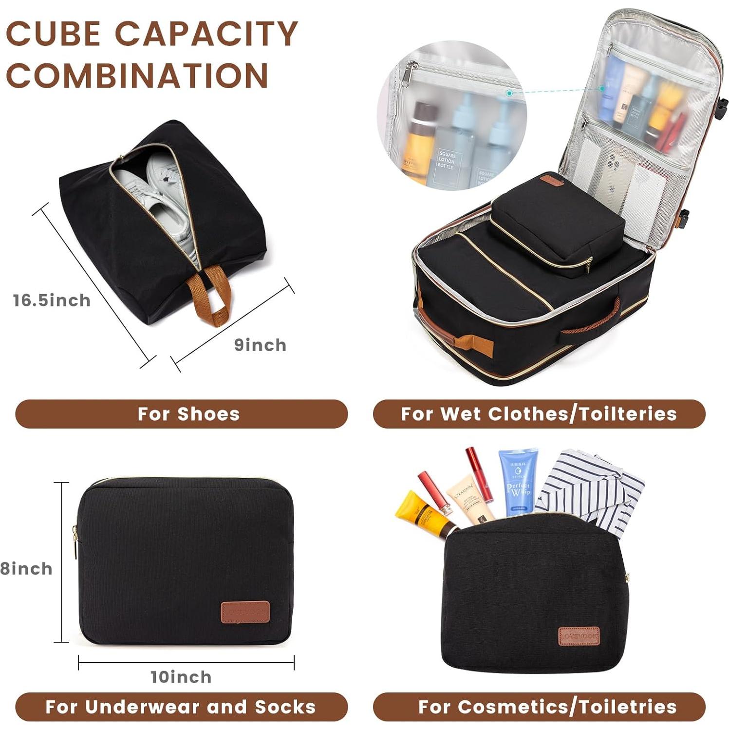 Mochila de Viaje LOVEVOOK 40L Unisex 17.3" Aprobada Aerolíneas