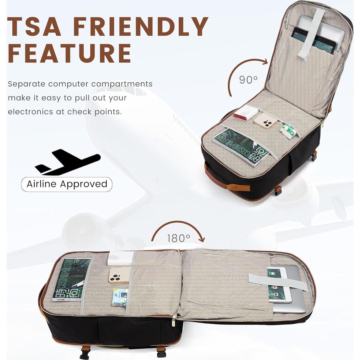 Mochila de Viaje LOVEVOOK 40L Unisex 17.3" Aprobada Aerolíneas