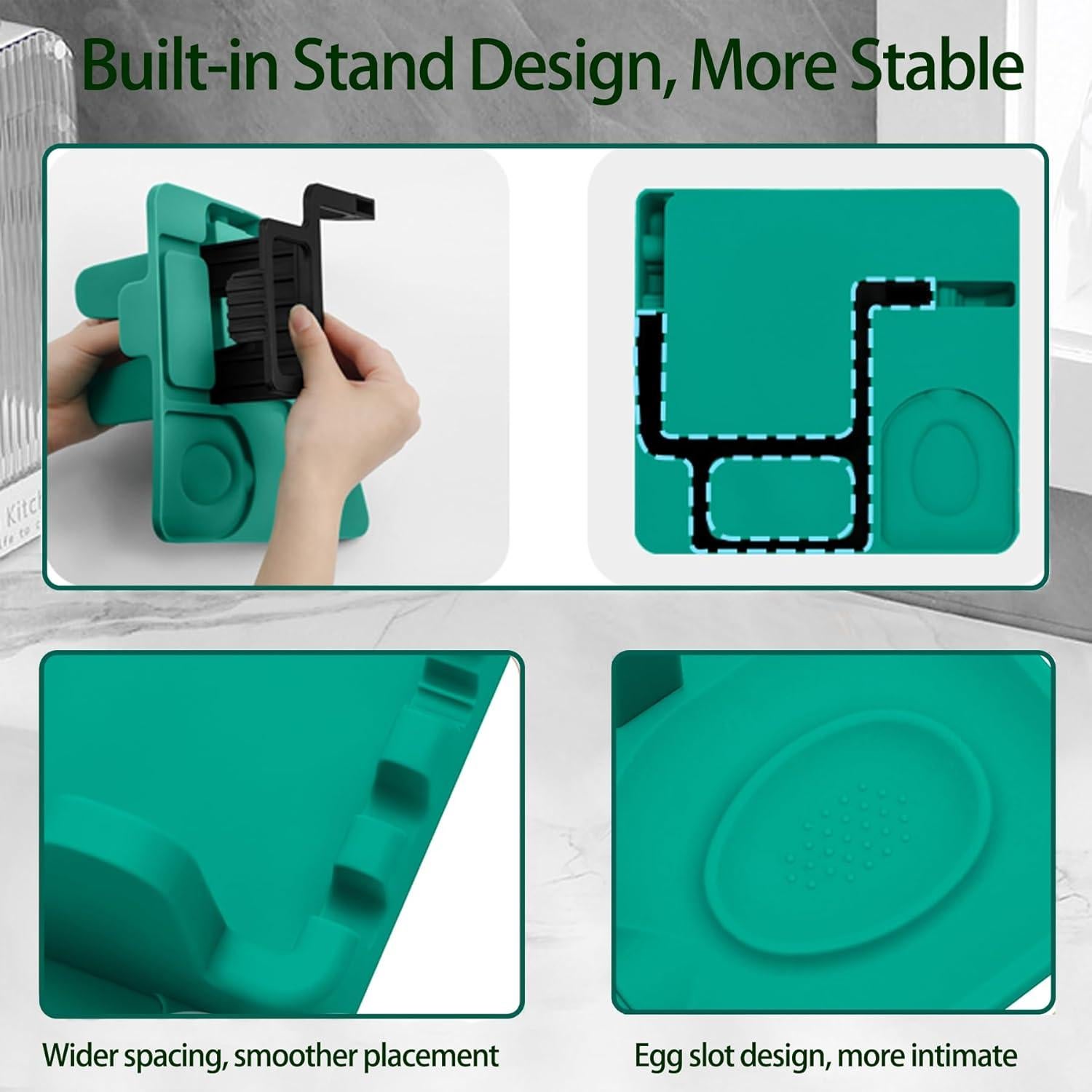 Soporte de Cuchara de Silicona Drescu Antideslizante 21x20.6cm