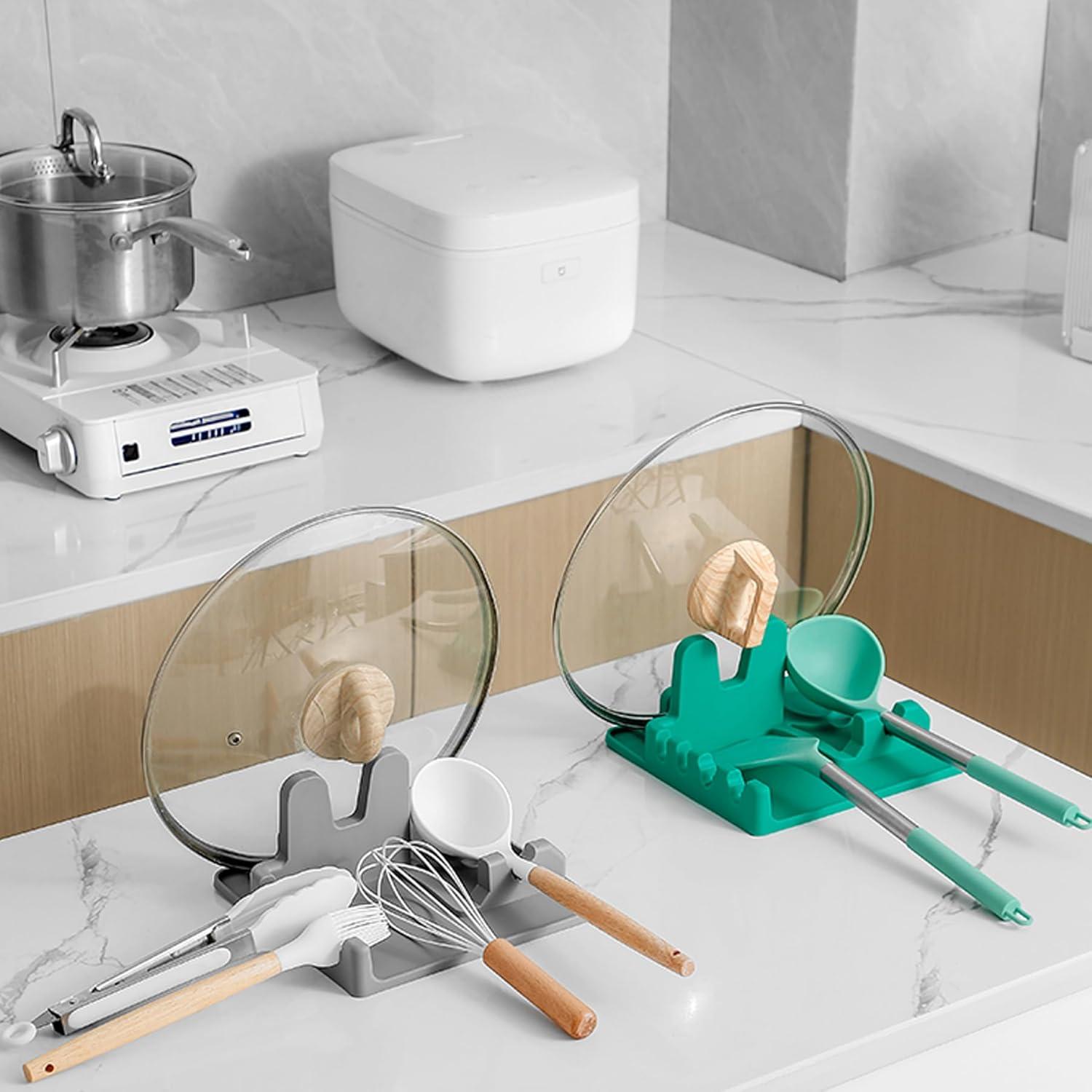 Soporte de Cuchara de Silicona Drescu Antideslizante 21x20.6cm