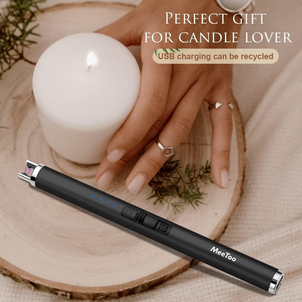 Encendedor Eléctrico Recargable USB MeeToo Negro para Velas