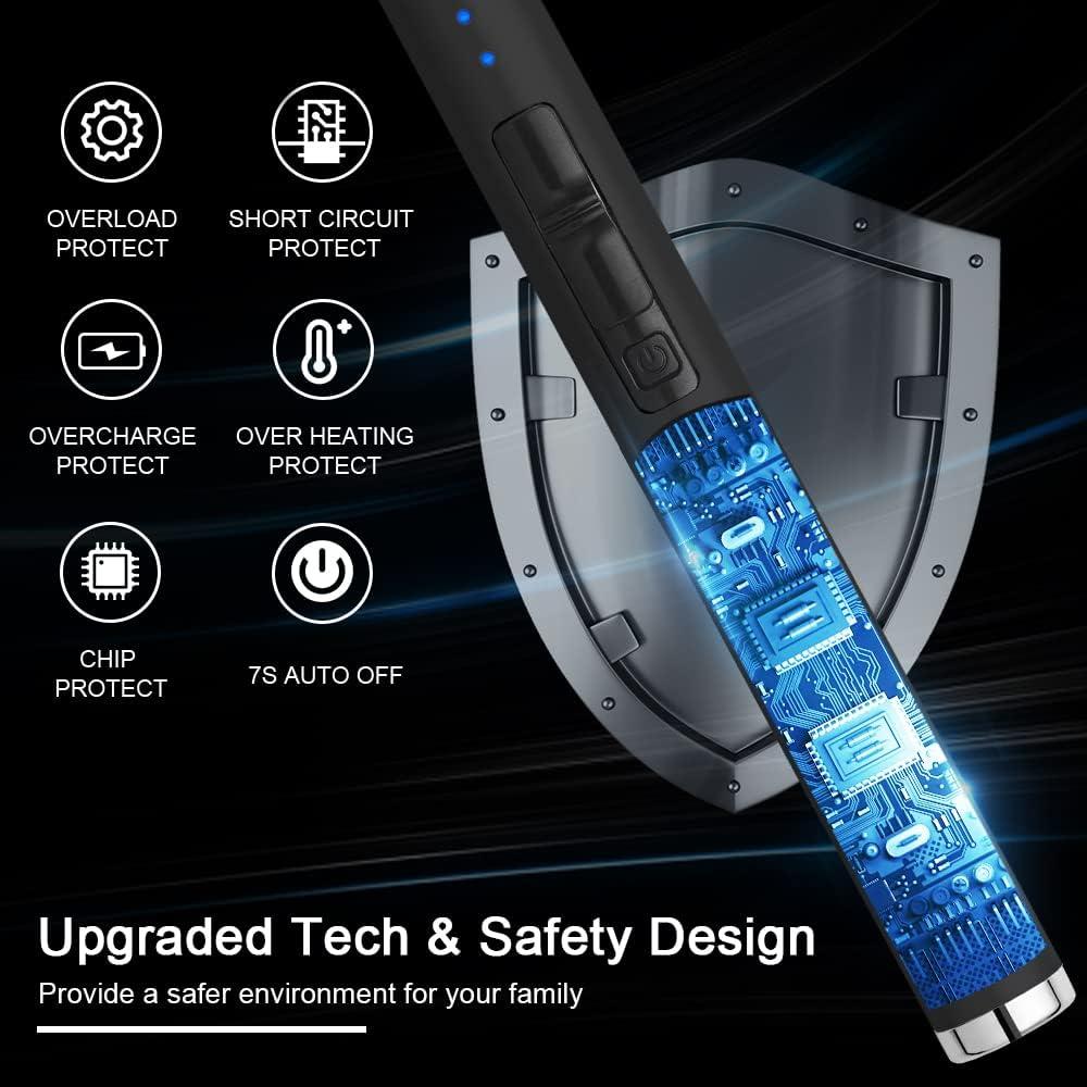 Encendedor Eléctrico Recargable USB MeeToo Negro para Velas