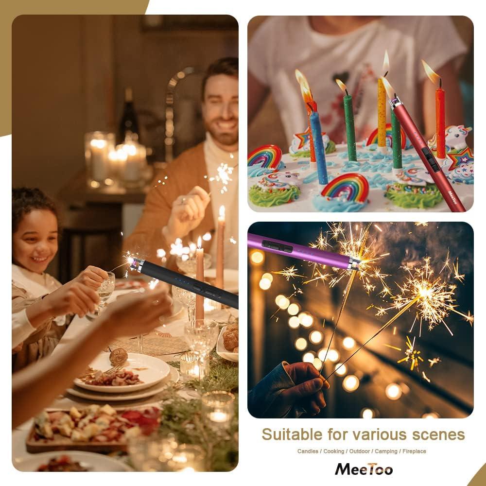 Encendedor Eléctrico Recargable USB MeeToo Negro para Velas