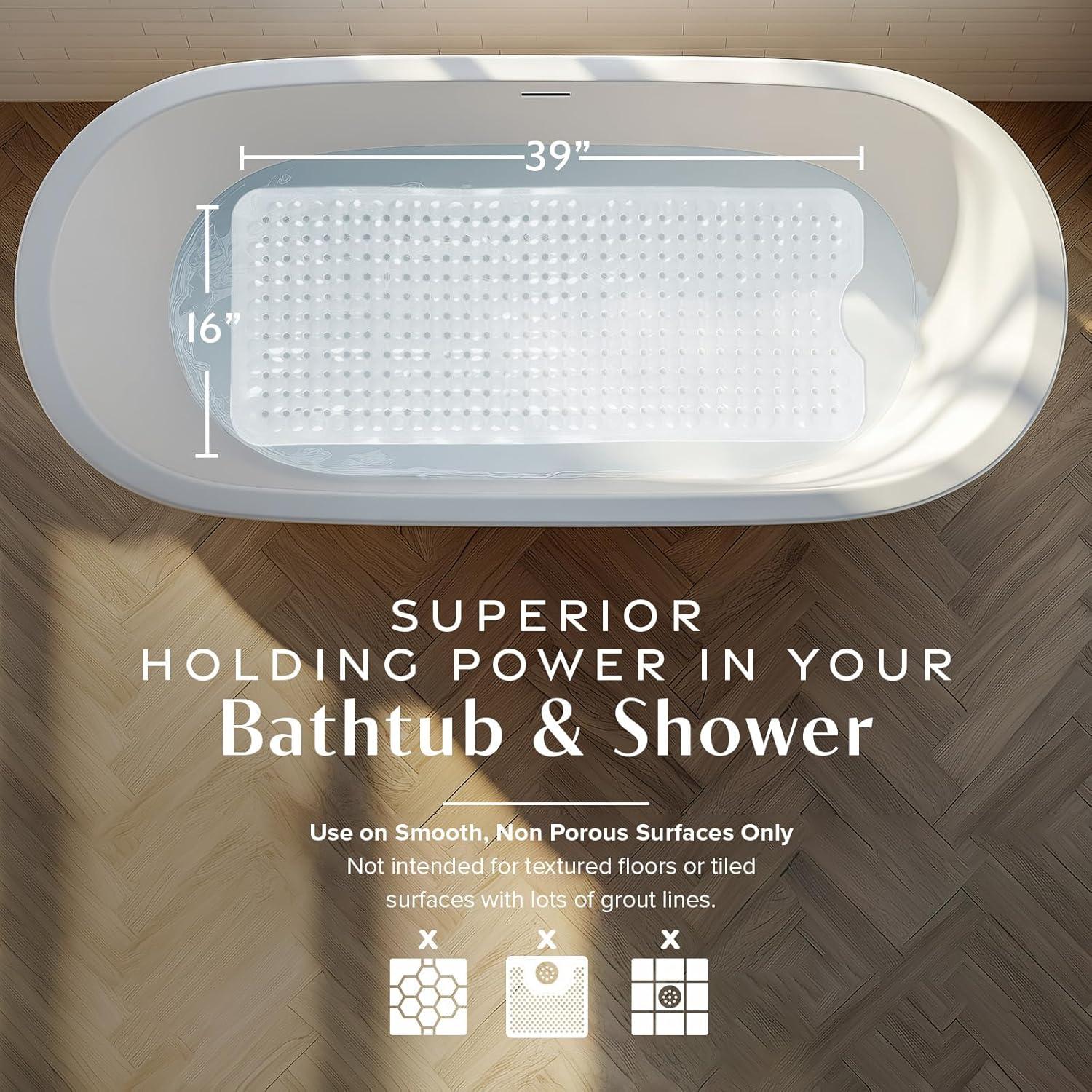 Tapete Antideslizante SlipX Solutions 99x41cm Blanco