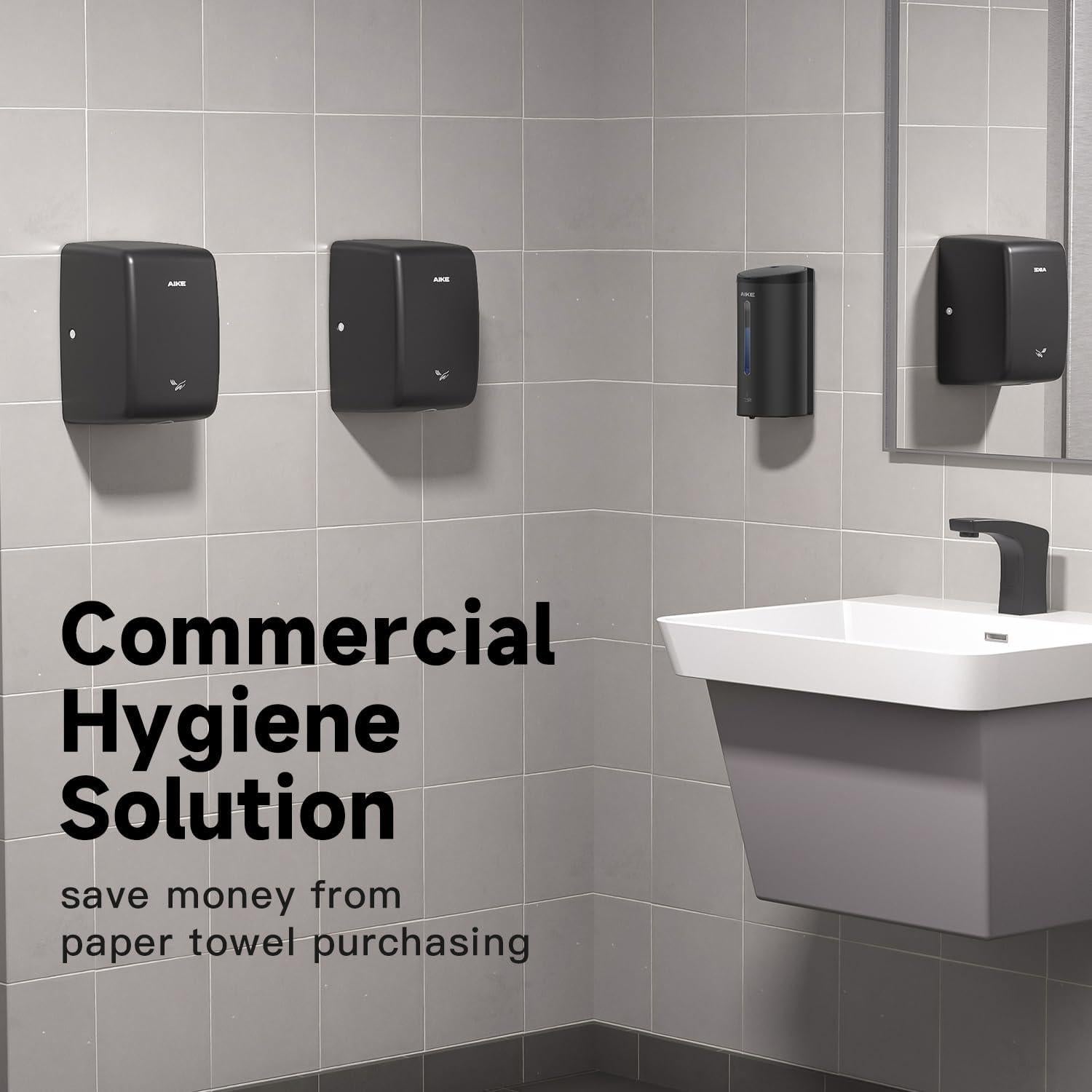 Secador de manos compacto AIKE AK2803D 1350W acero inoxidable