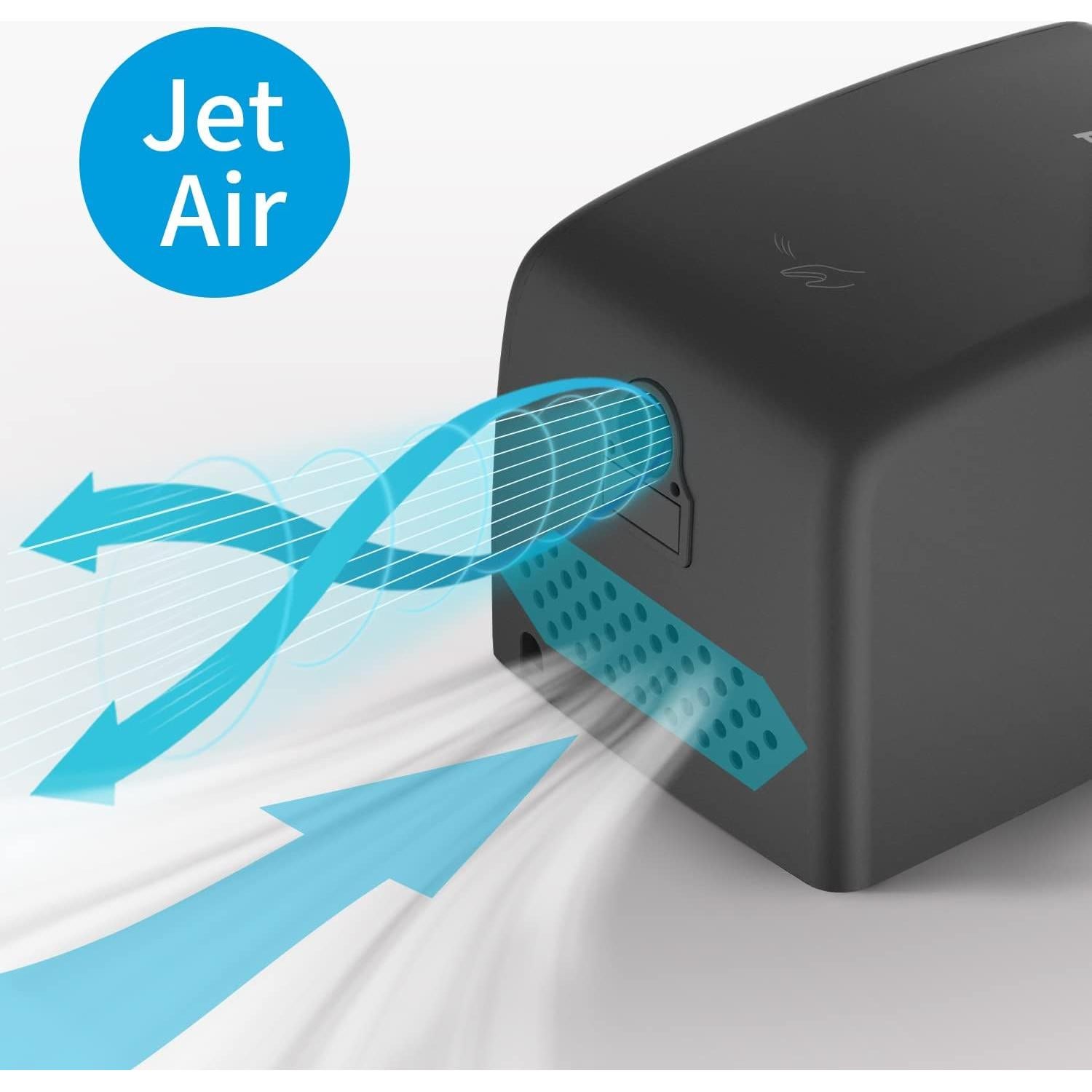 Secador de manos compacto AIKE AK2803D 1350W acero inoxidable