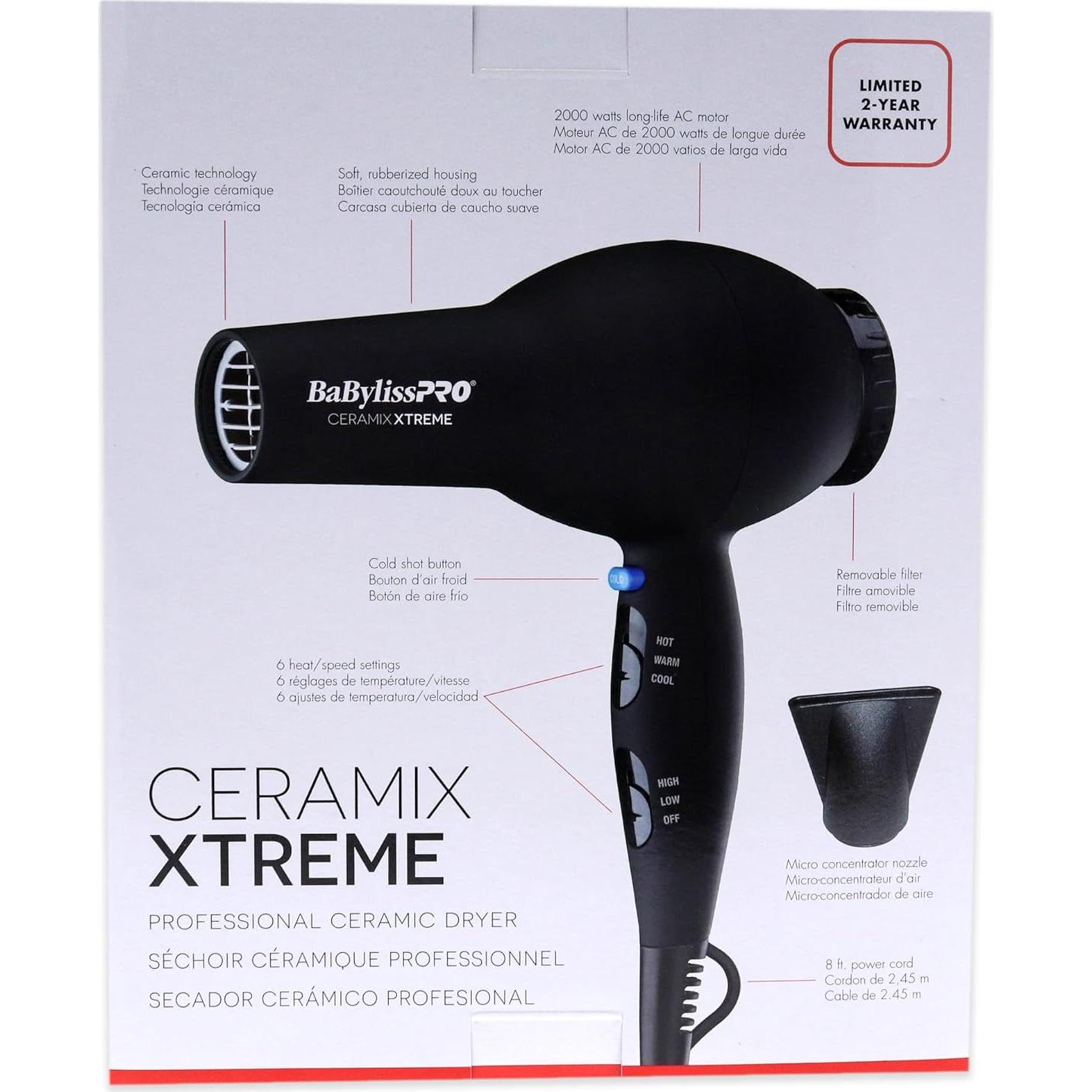 Secador de Pelo BaBylissPRO Ceramix Xtreme 1000W