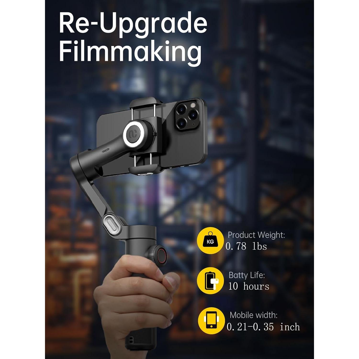 Estabilizador Gimbal Plegable 3 Ejes AOCHUAN Smart XE para Smartphones