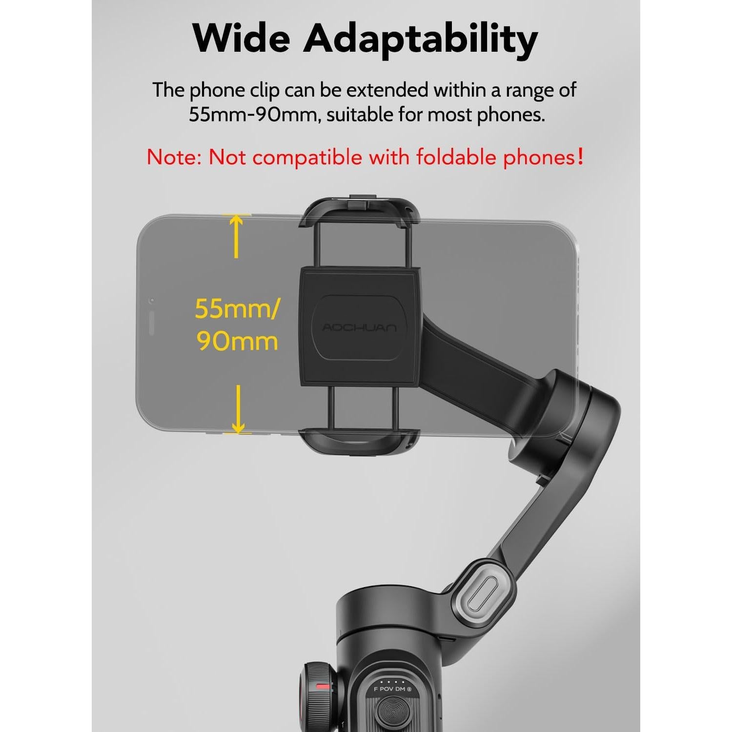 Estabilizador Gimbal Plegable 3 Ejes AOCHUAN Smart XE para Smartphones
